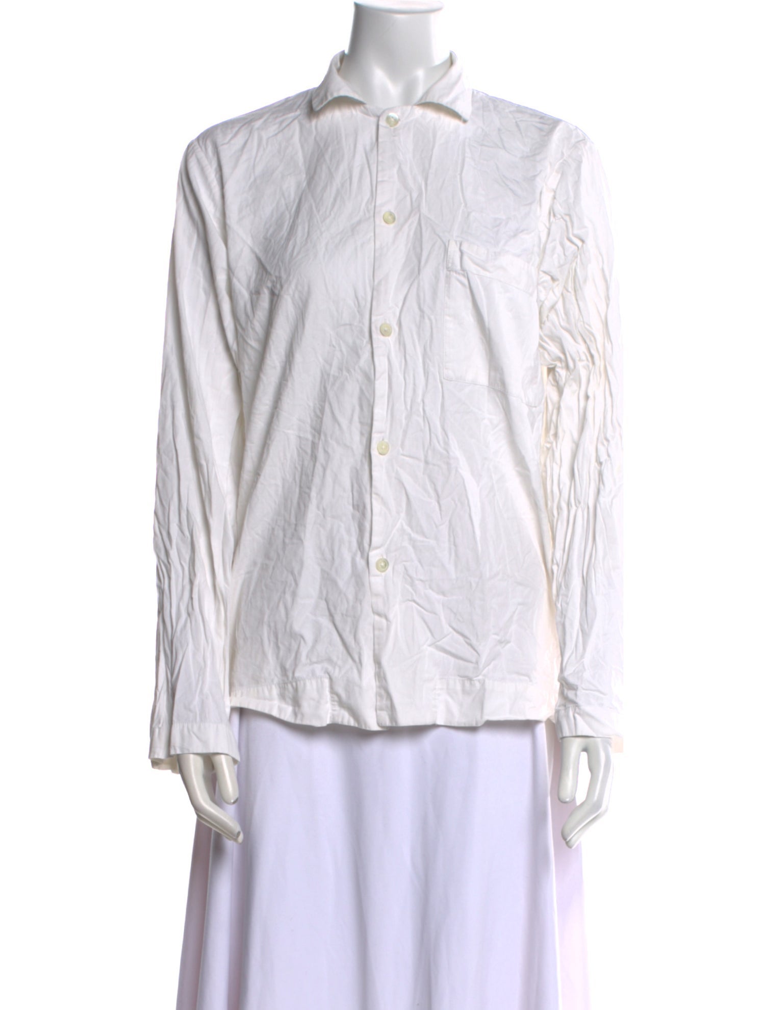 Tekla Striped Long Sleeve Button-Up Top