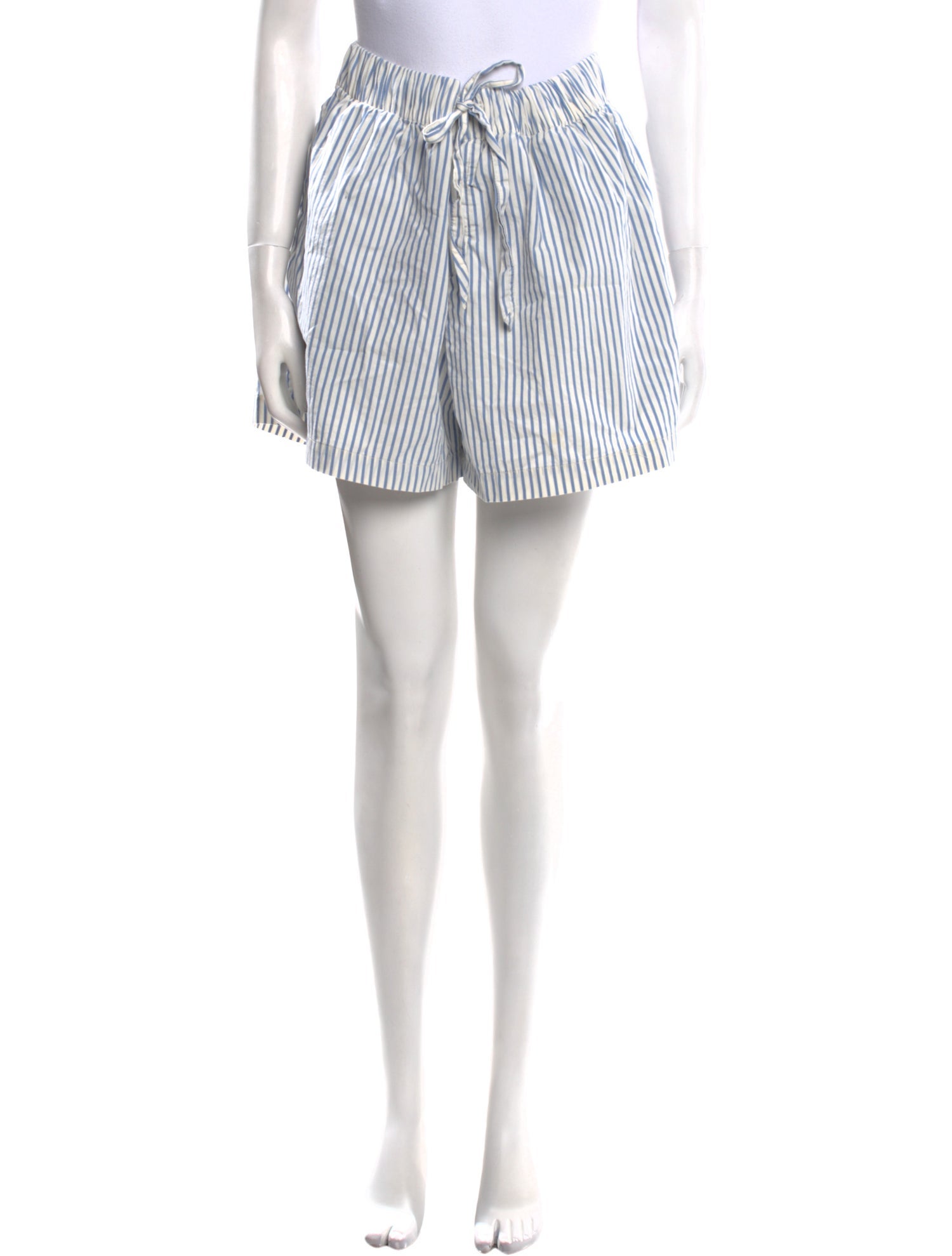 Tekla Striped Mini Shorts