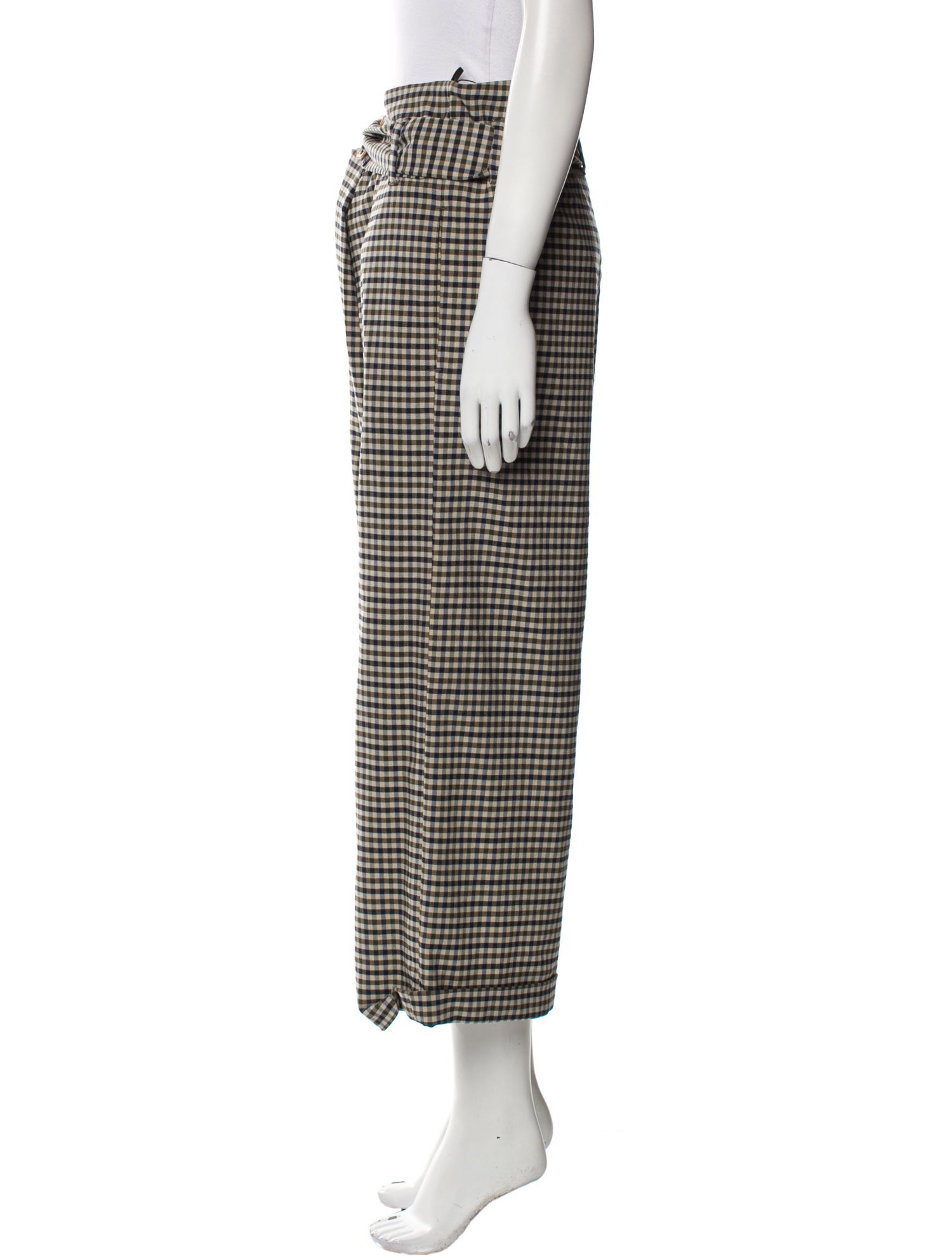 Tela Plaid Print Wide Leg Pants w/ Tags