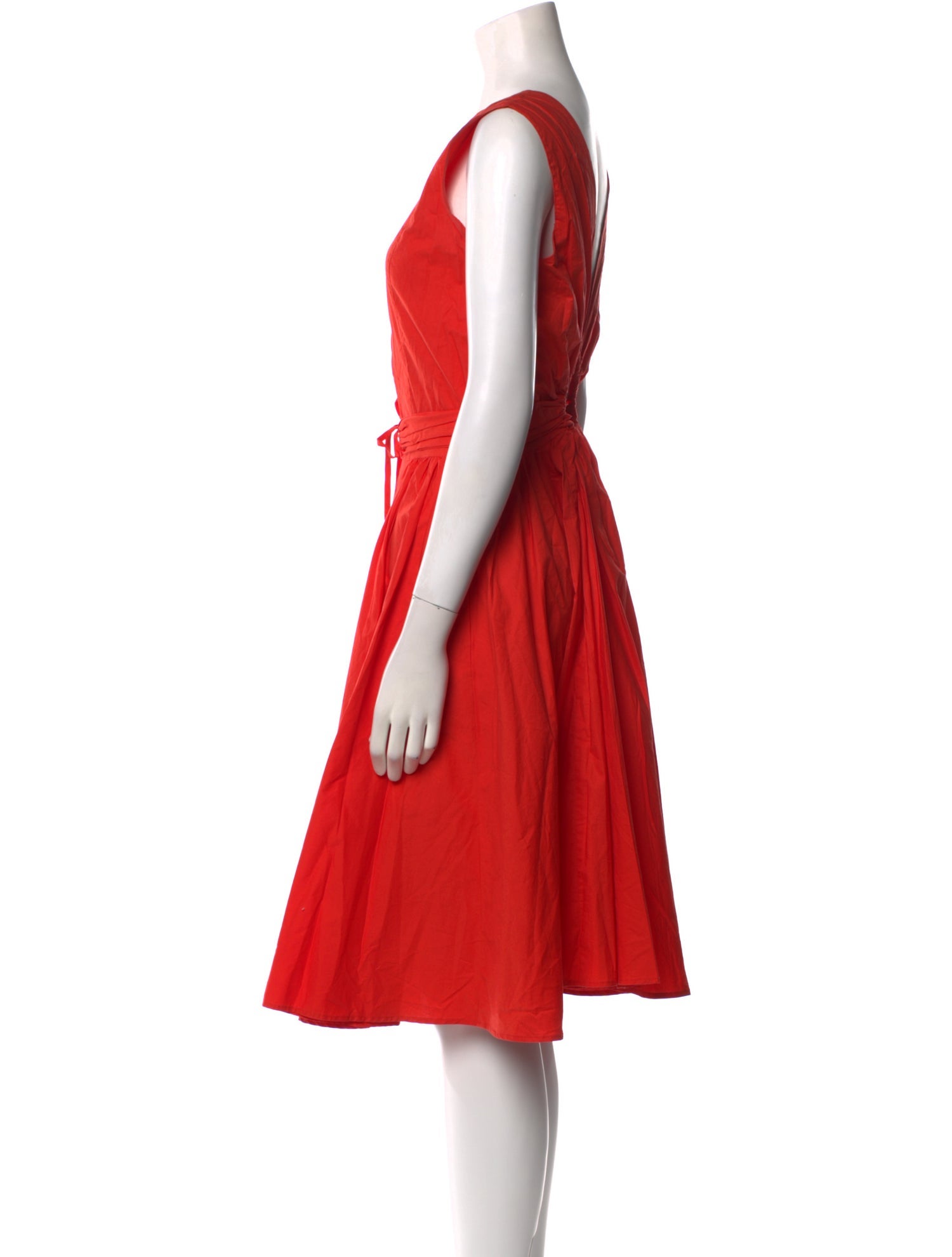Tela Crew Neck Knee-Length Dress