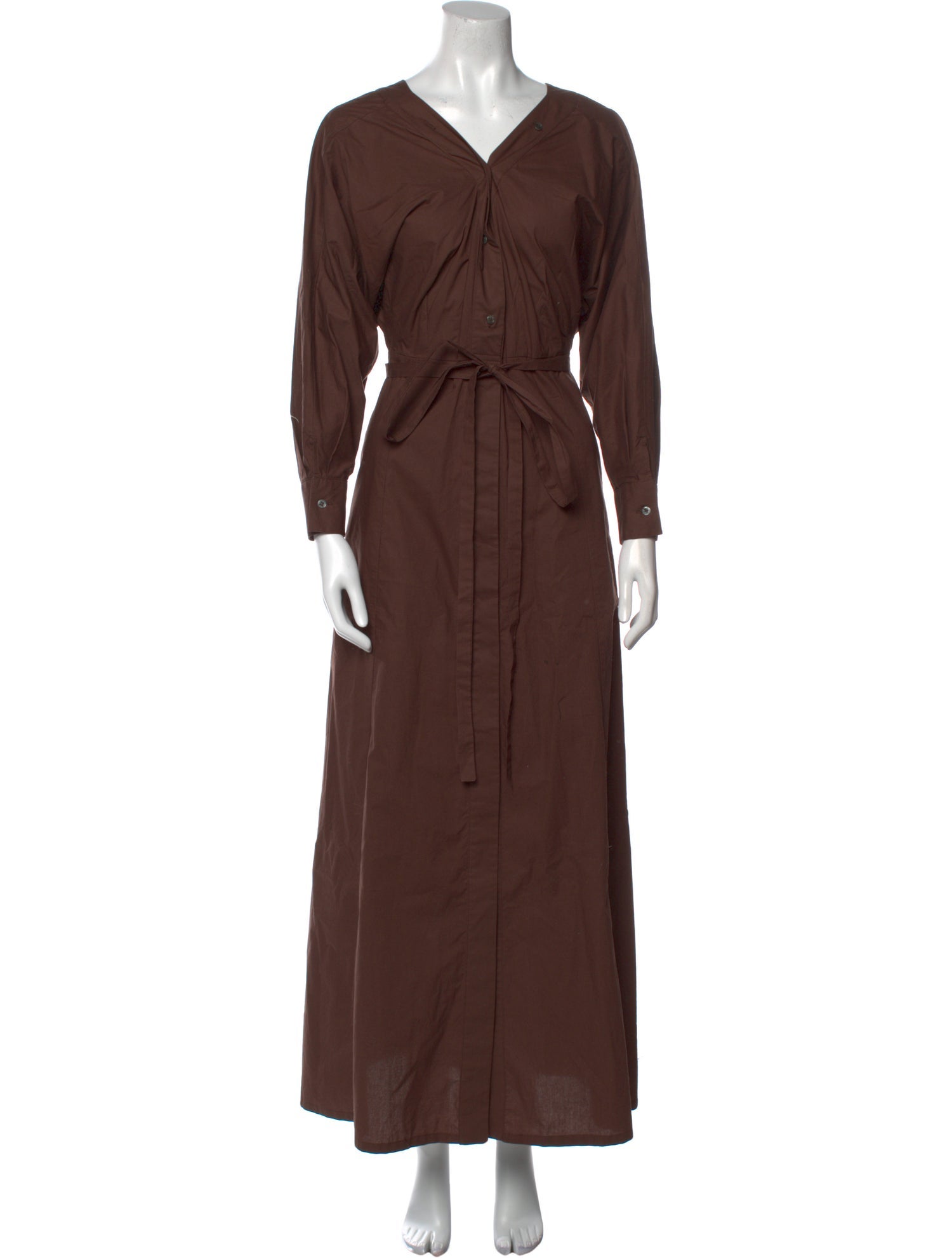 Tela V-Neck Long Dress