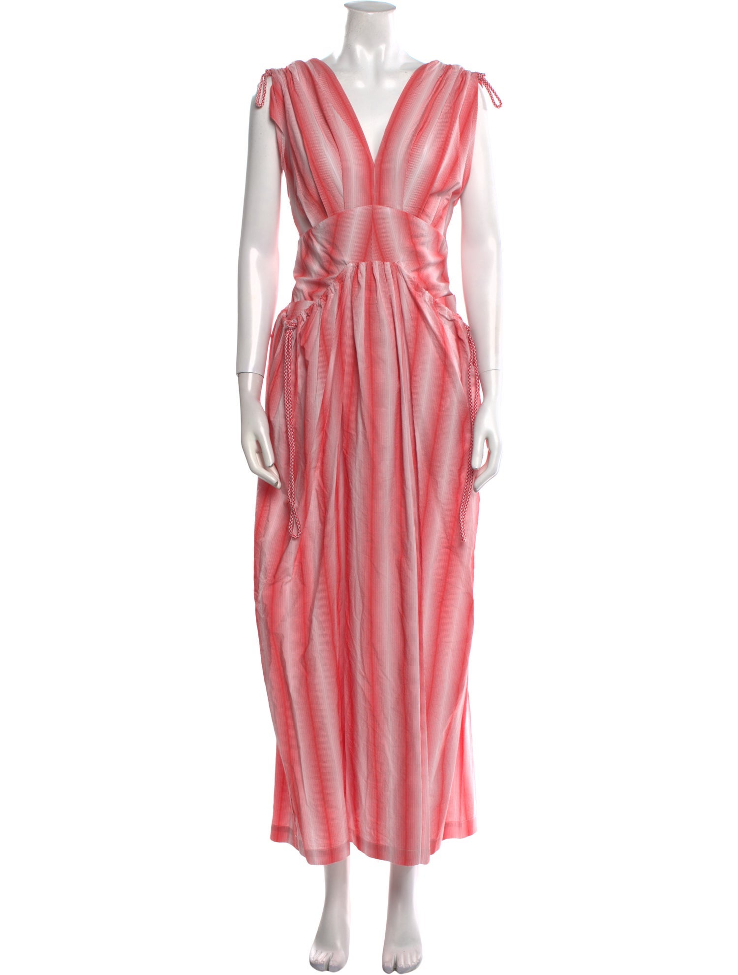 Tela V-Neck Long Dress