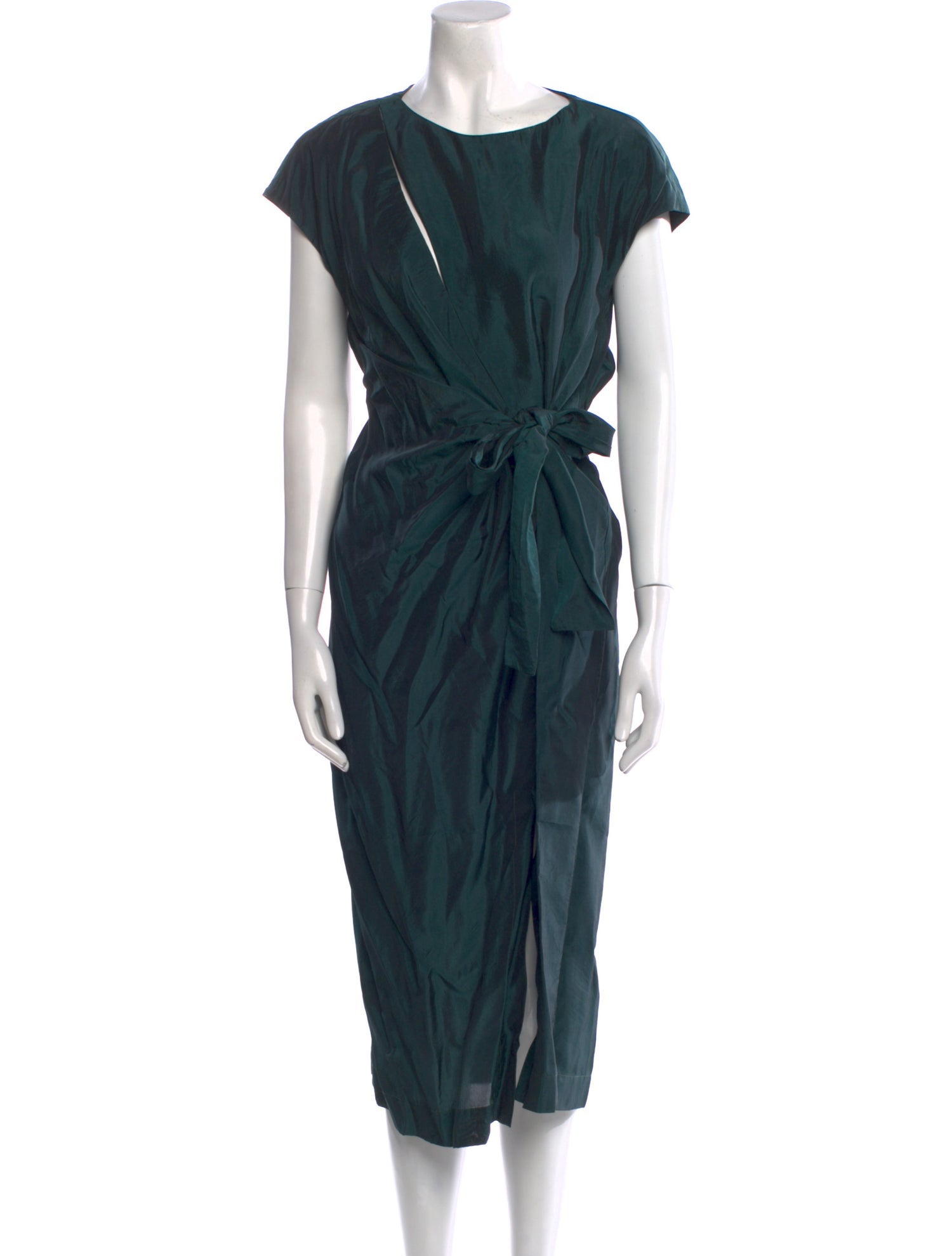 Tela Crew Neck Midi Length Dress