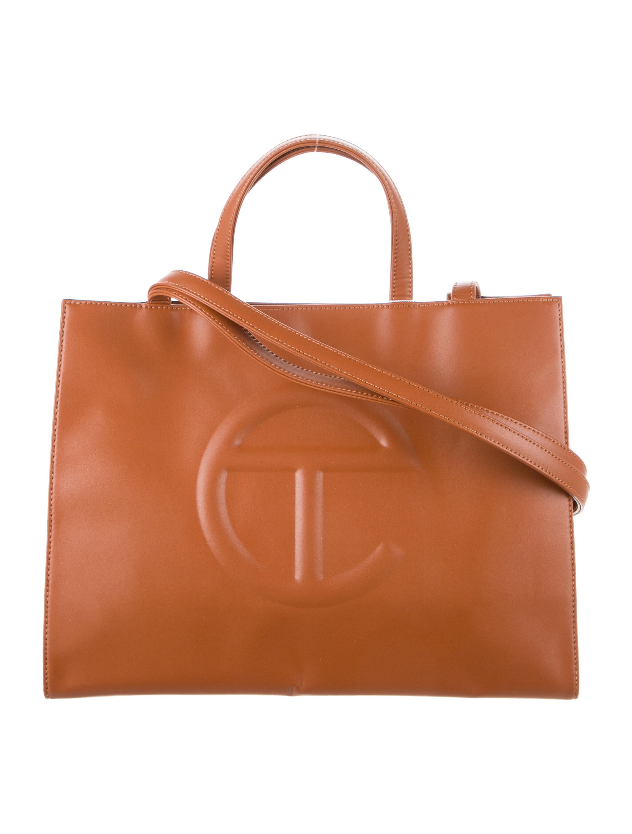 Telfar Vegan Leather Tote Bag Brown Totes, Handbags WTELG25312