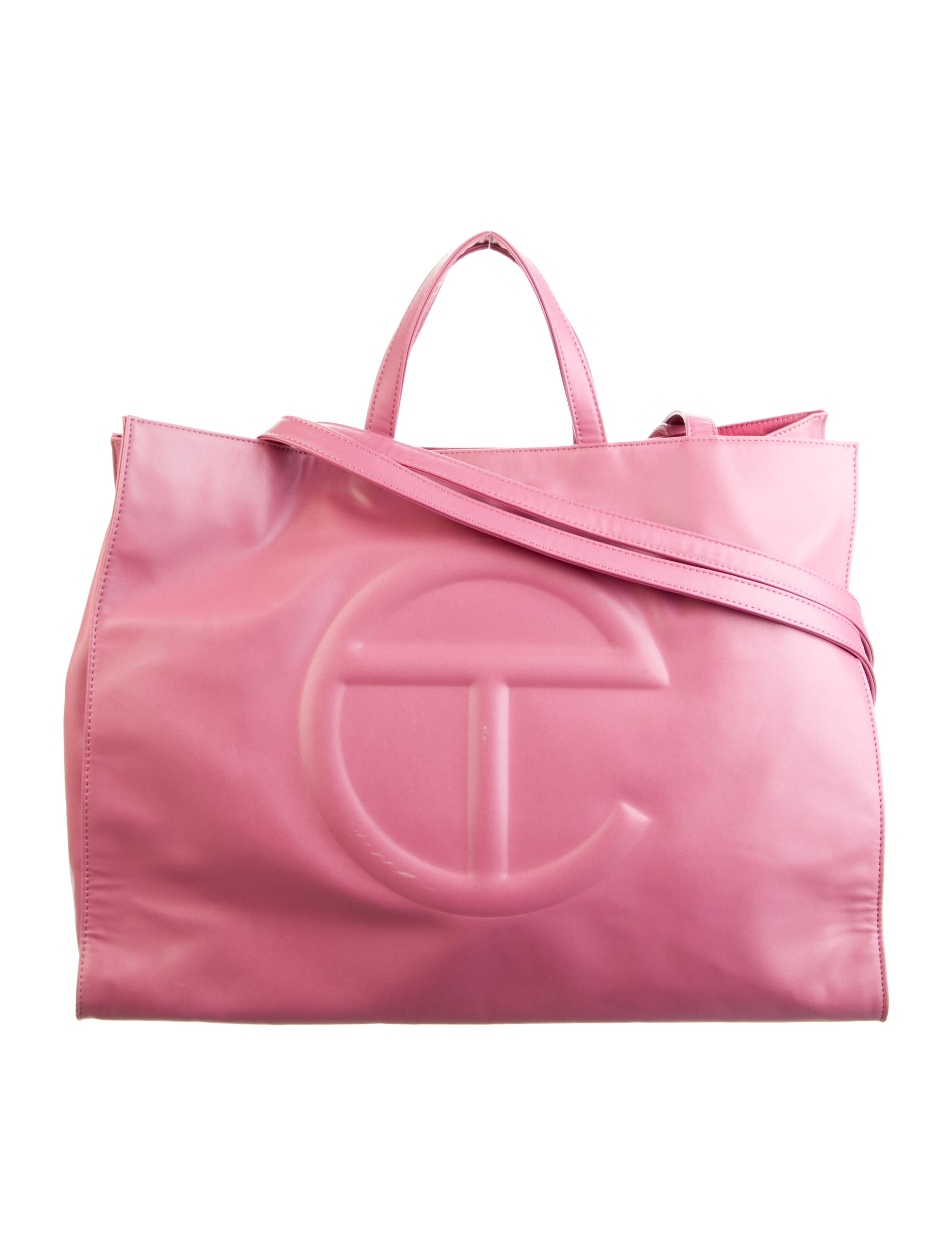 Telfar Large Vegan Leather Shopper Tote Bag w/ Tags Pink Totes