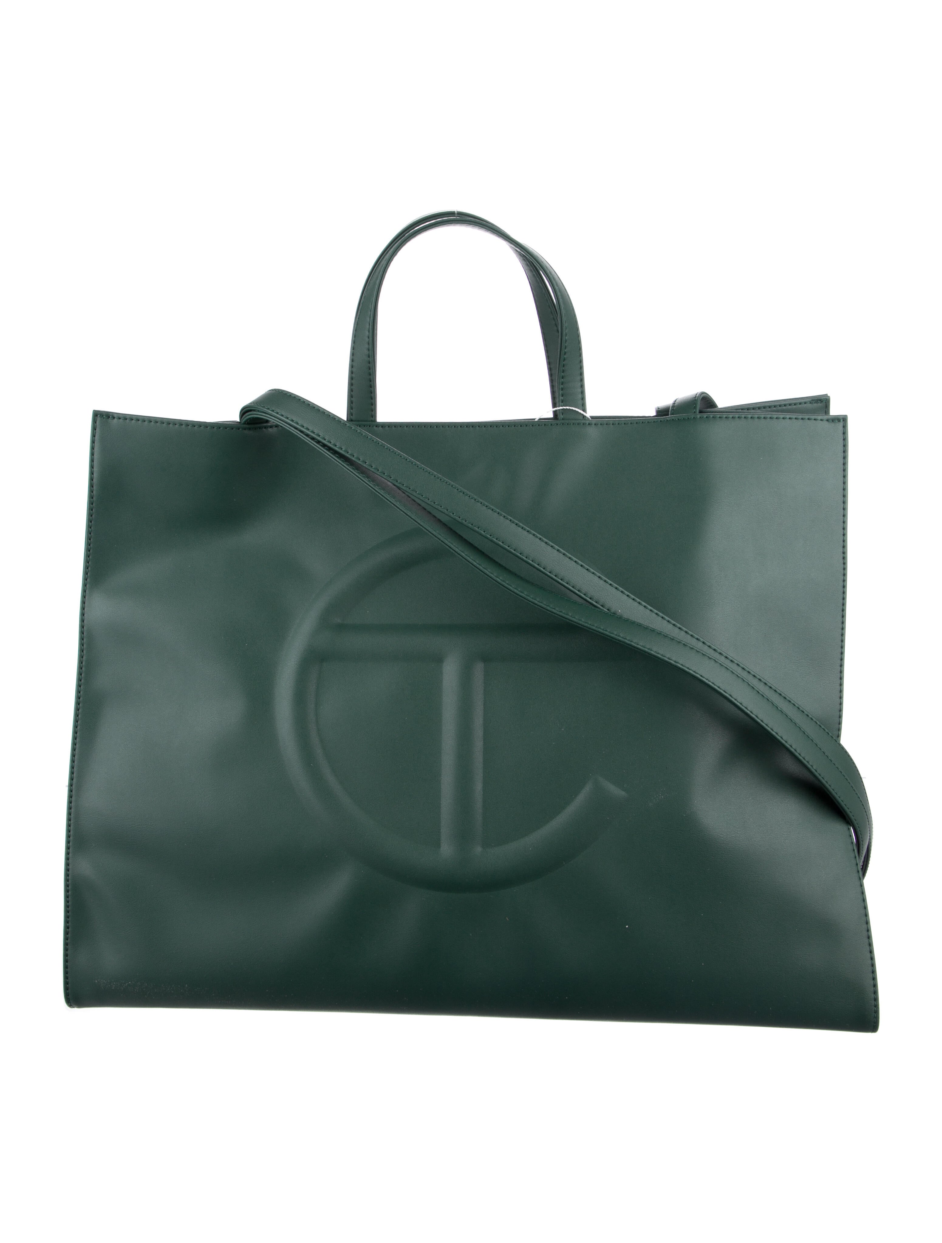 Telfar Large Vegan Leather Shopper Tote Bag w/ Tags Green Totes