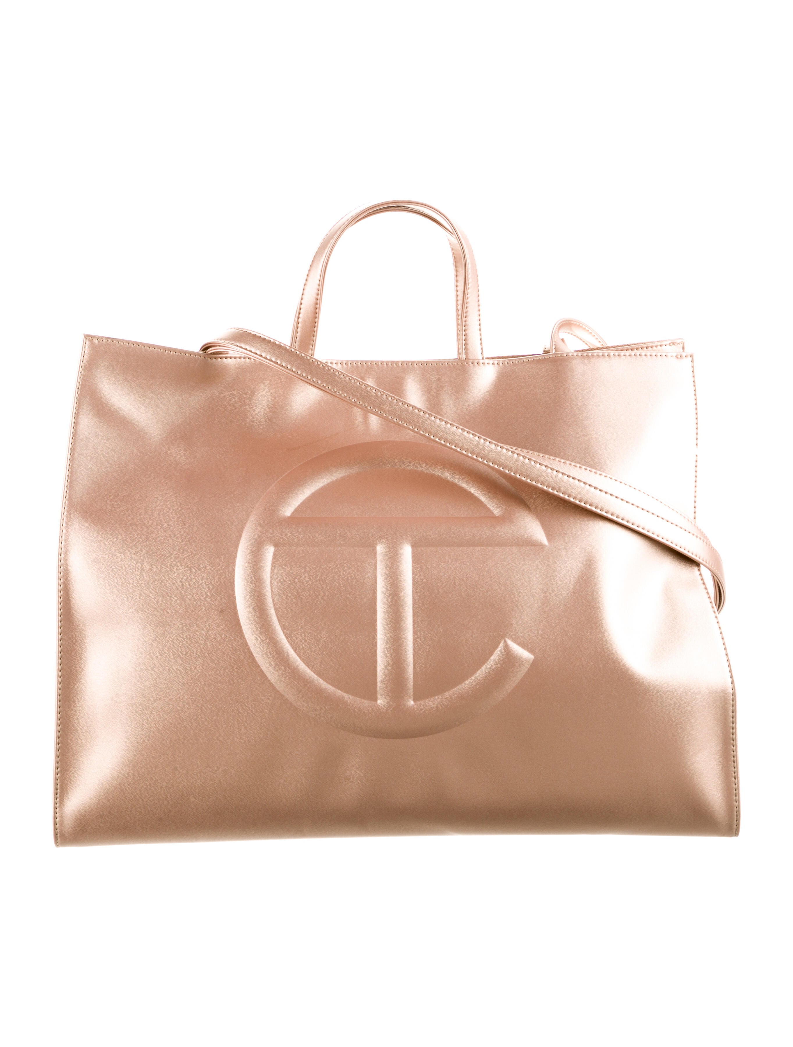 Telfar Large Vegan Leather Shopper Tote Bag w/ Tags Pink Totes