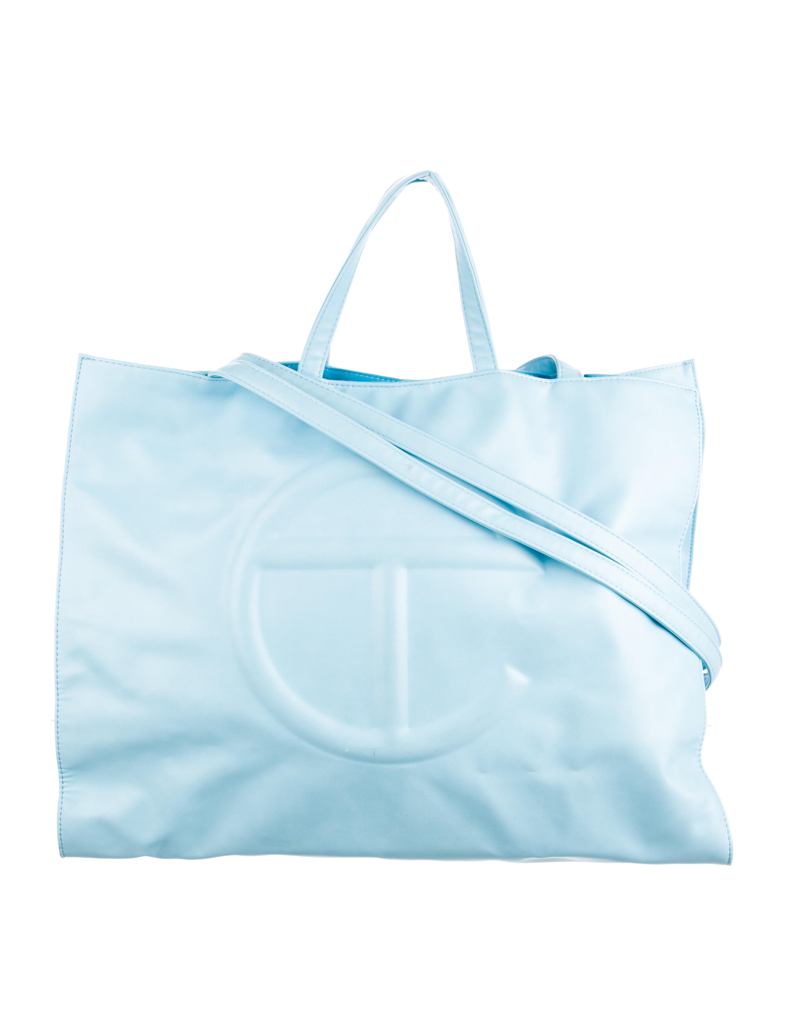 Telfar Large Shopping Tote Bag Blue Totes, Handbags WTELG26210