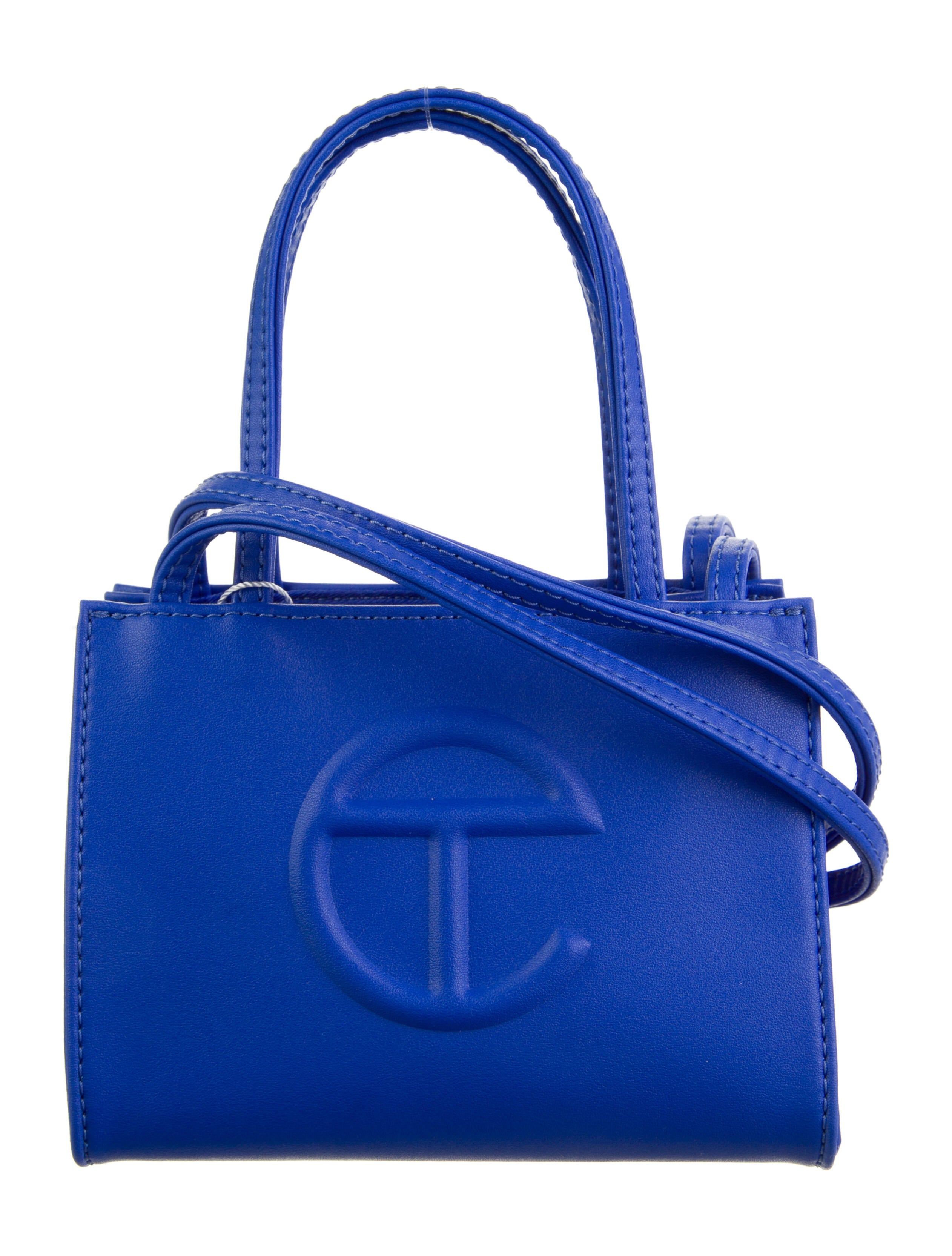 Telfar Small Painter's Tape Shopping Bag w/ Tags Blue Totes, Handbags