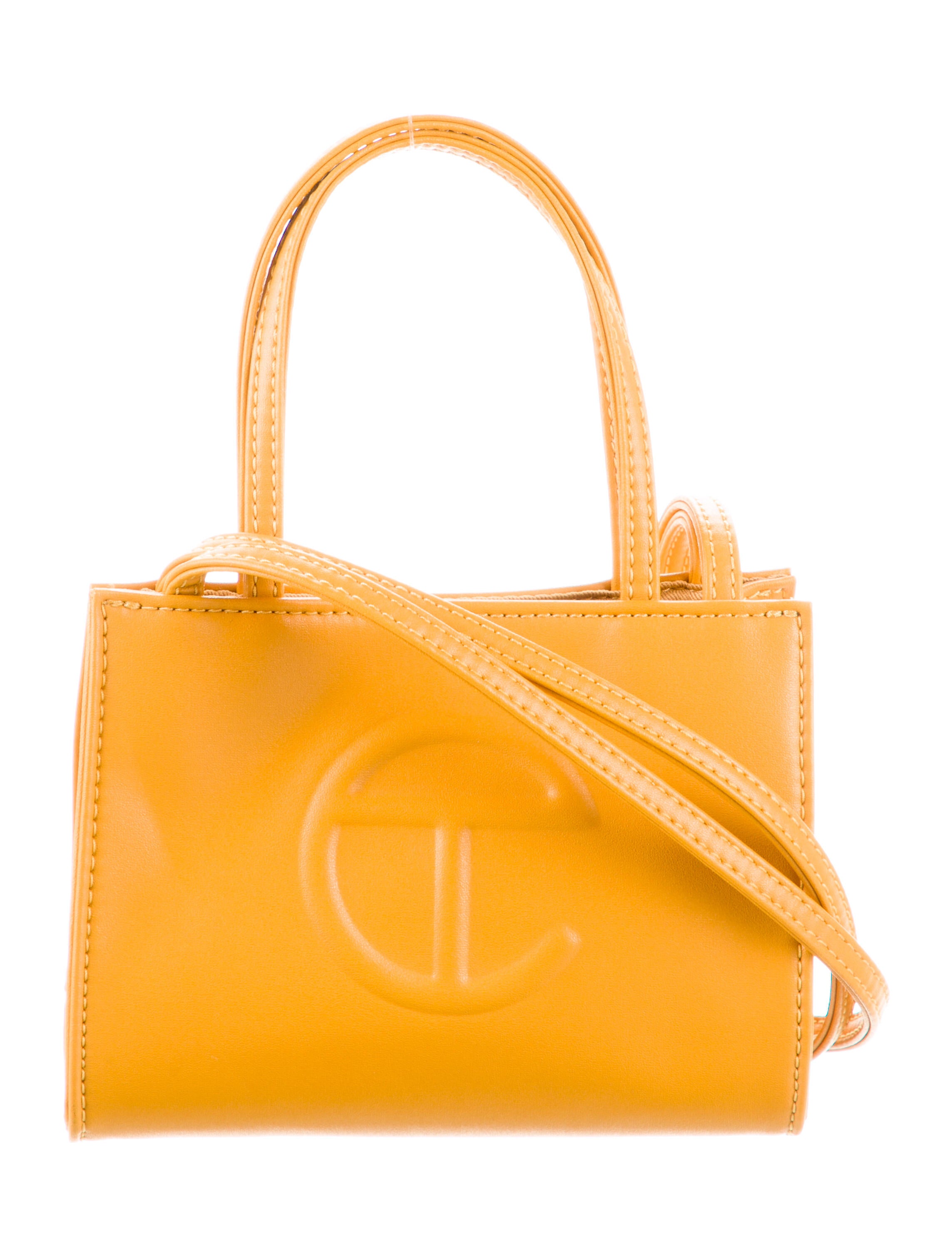 Telfar Vegan Leather Mini Bag Yellow Mini Bags, Handbags WTELG26510