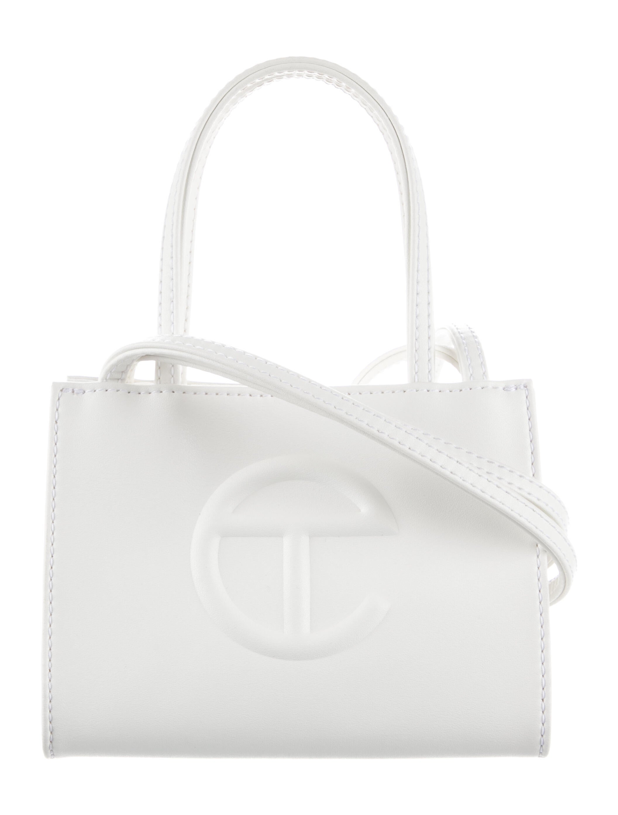 Telfar Vegan Leather Crossbody Bag White Crossbody Bags, Handbags