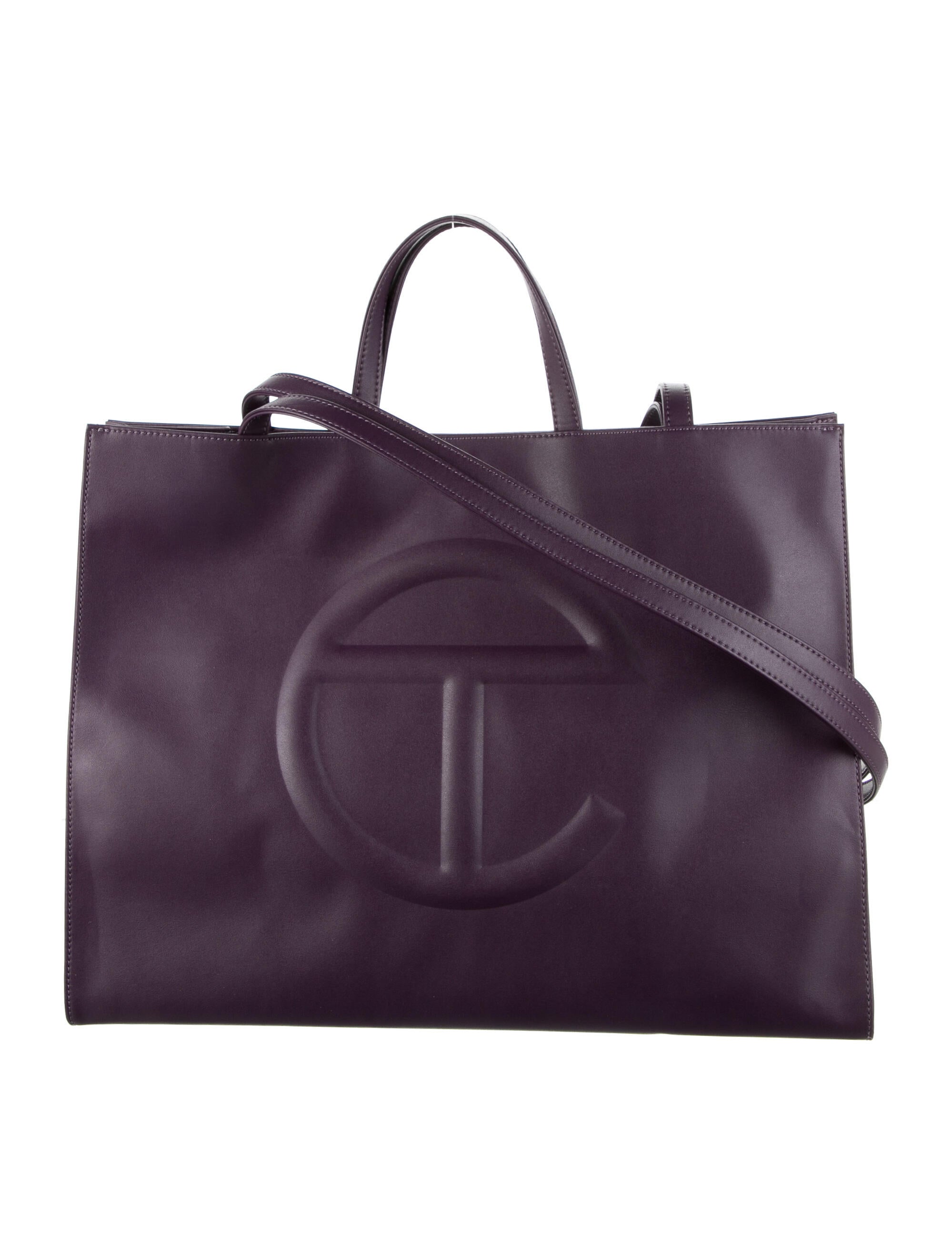 Telfar Large Eggplant Shopping Bag Purple Totes, Handbags