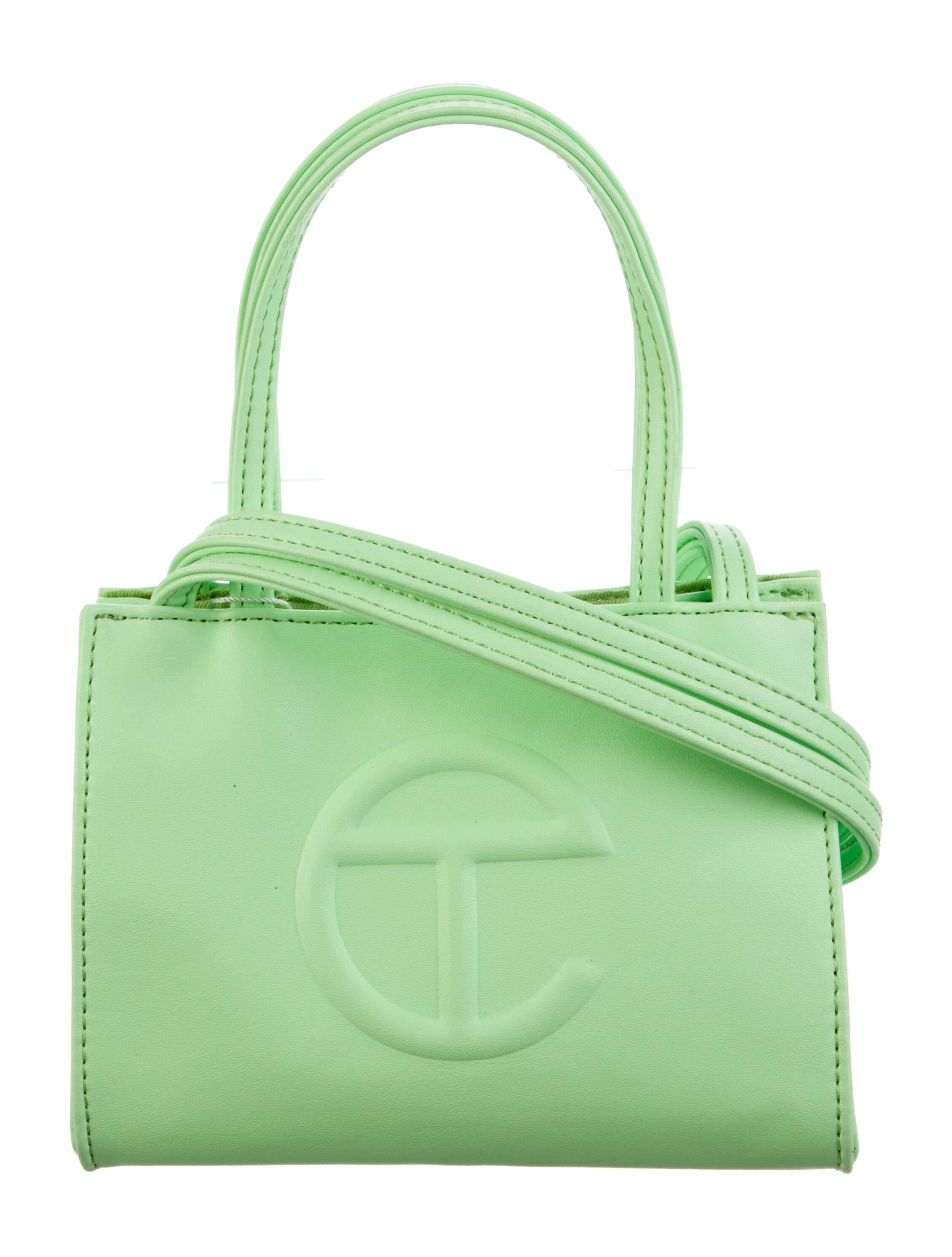 Telfar Vegan Leather Crossbody Bag Blue Crossbody Bags, Handbags