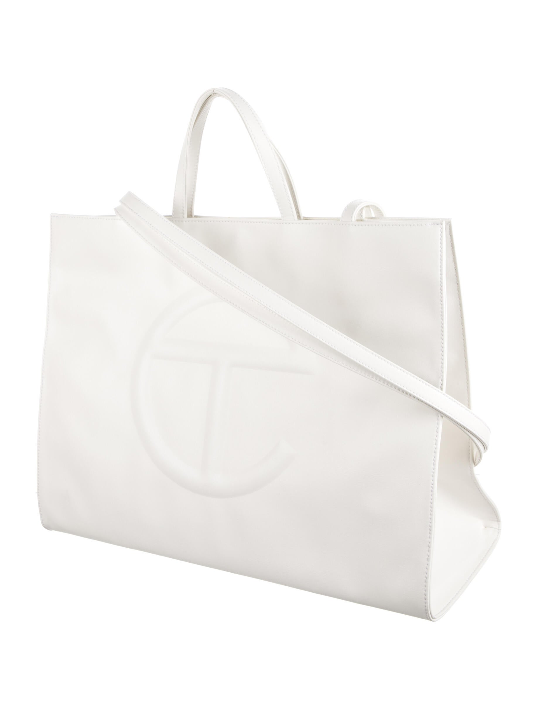 Telfar Vegan Leather Tote Bag White Totes, Handbags WTELG27149