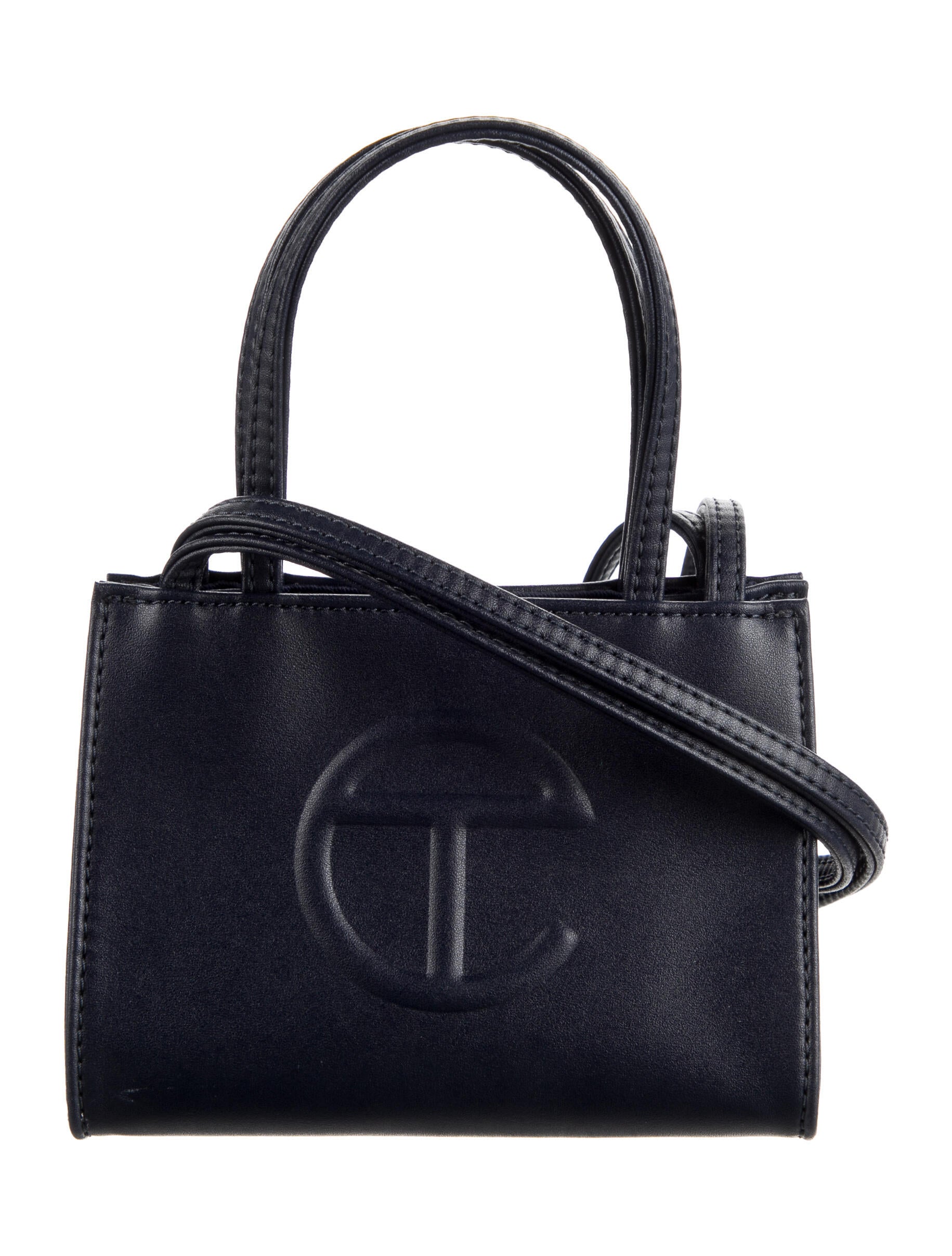 Telfar Vegan Leather Crossbody Bag Blue Crossbody Bags, Handbags