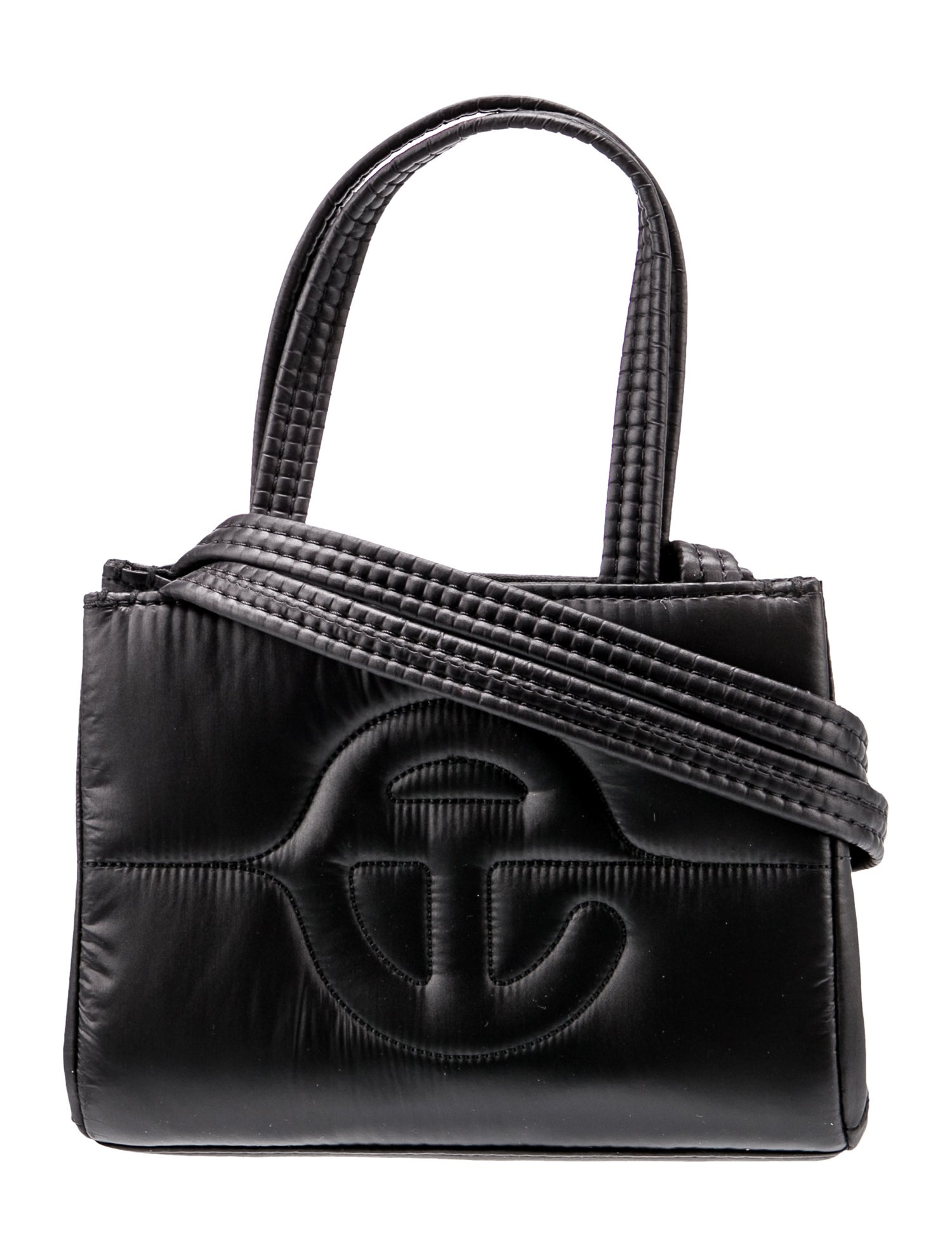 大人気★Telfar Shopping Bag Small Puff Black ナイロン製 TELFAR Nylon Small Puff Shopping Bag Black 1547990