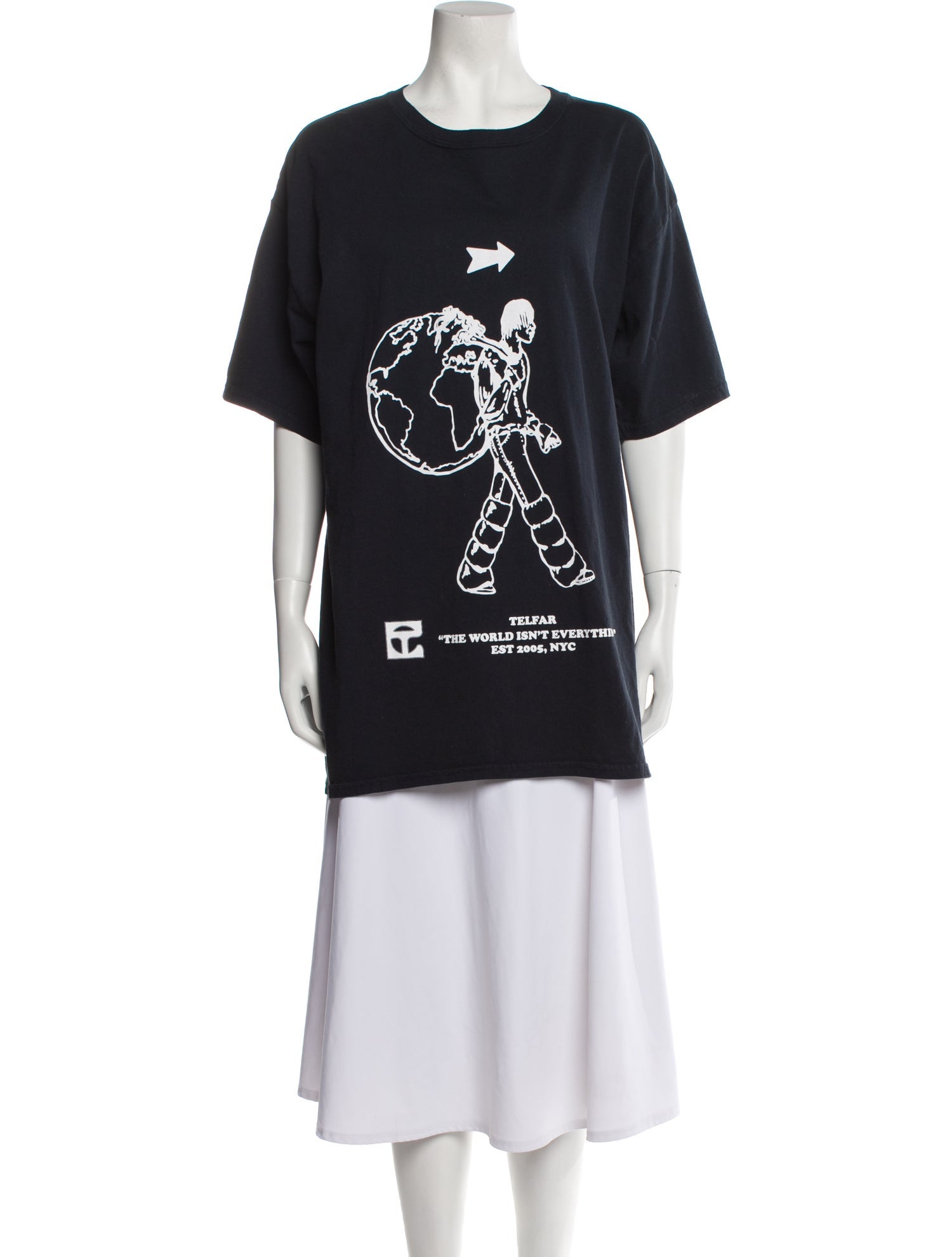 Telfar Graphic Print Crew Neck T-Shirt