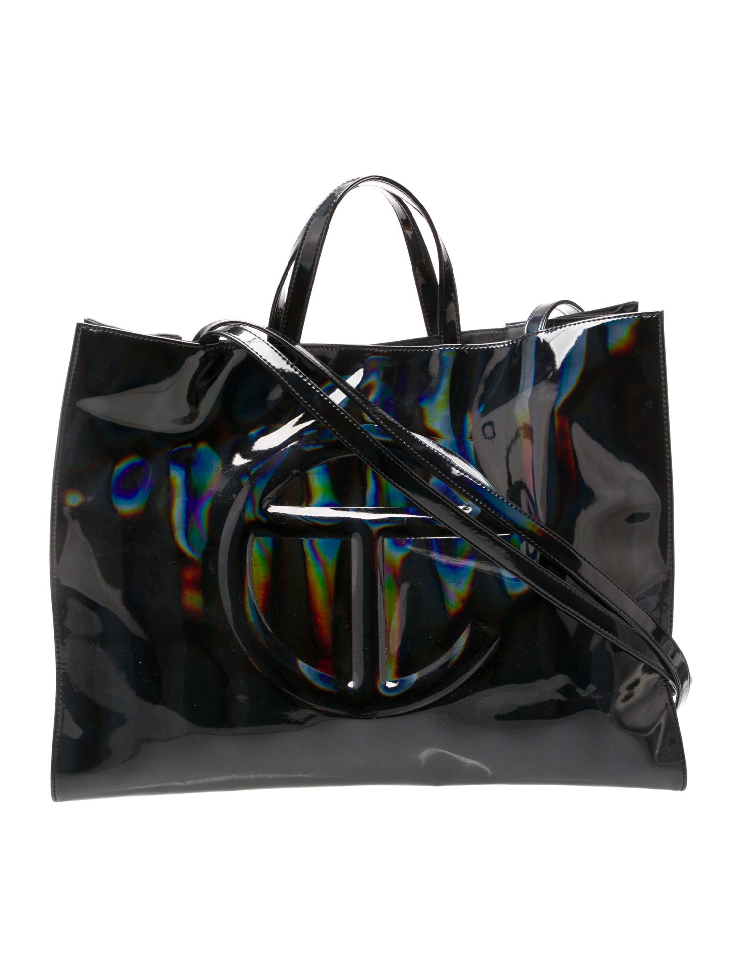 Telfar Vegan Patent Leather Messenger Bag