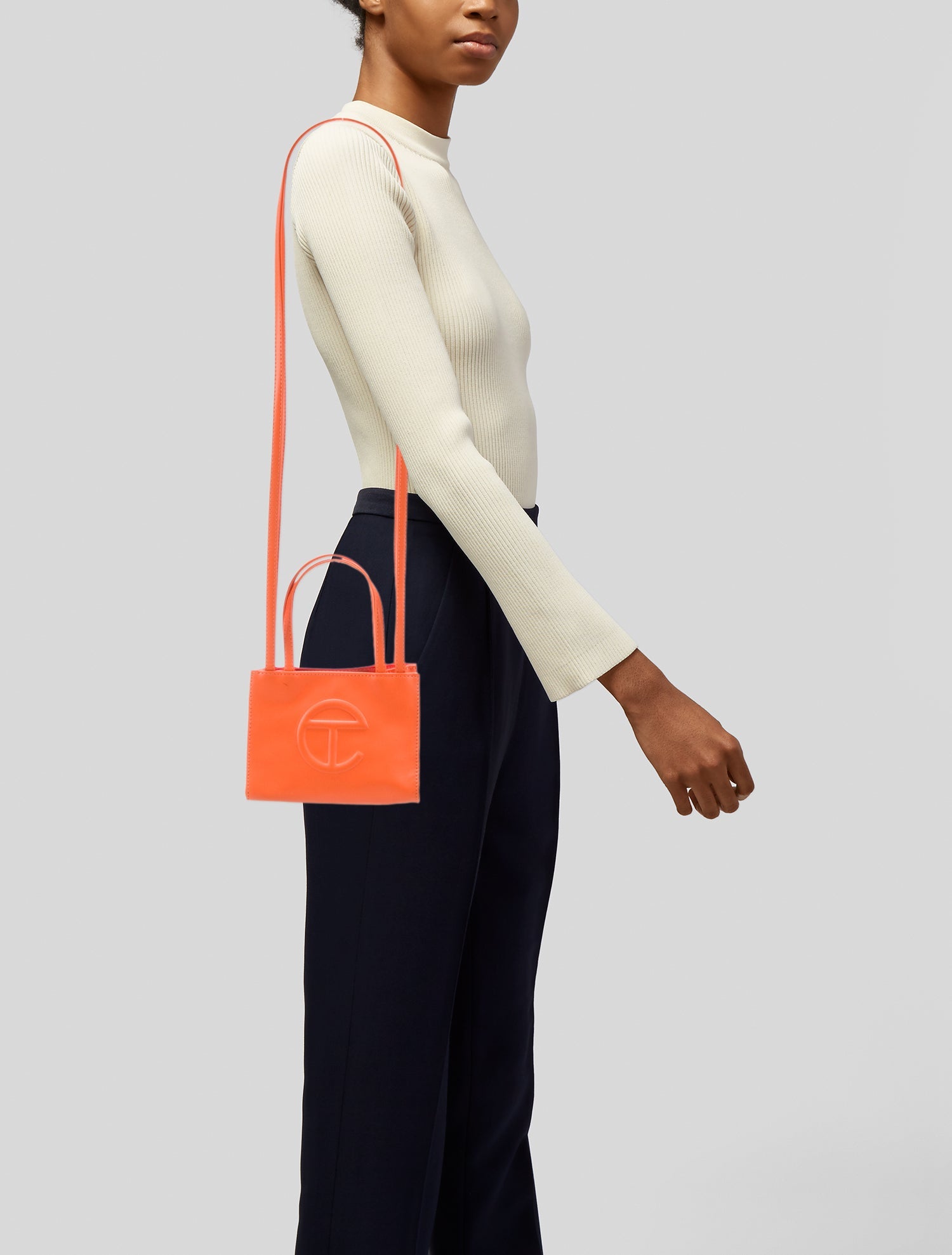 Telfar Leather Top Handle Bag