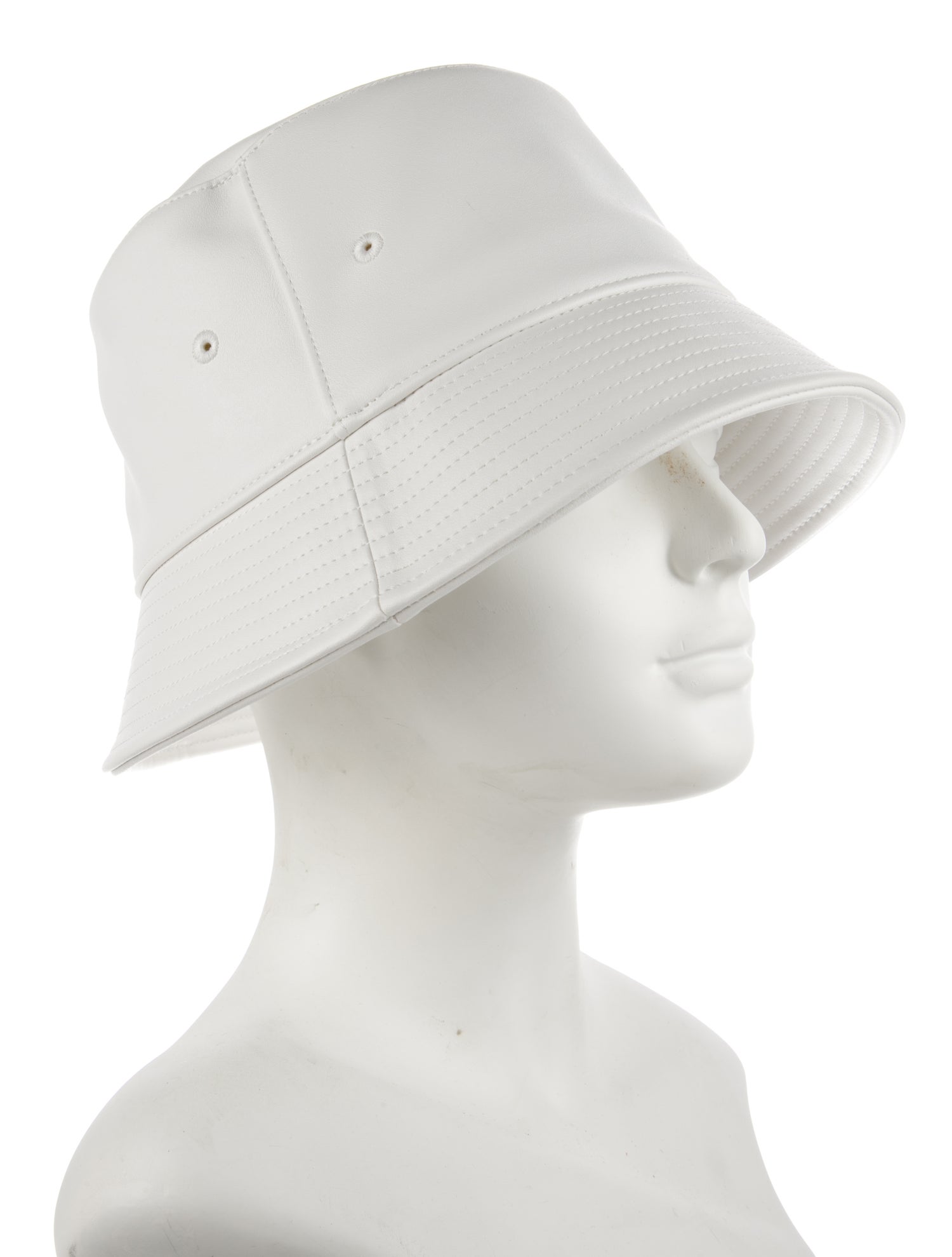 Telfar Faux Leather Embossed Logo Bucket Hat w/ Tags