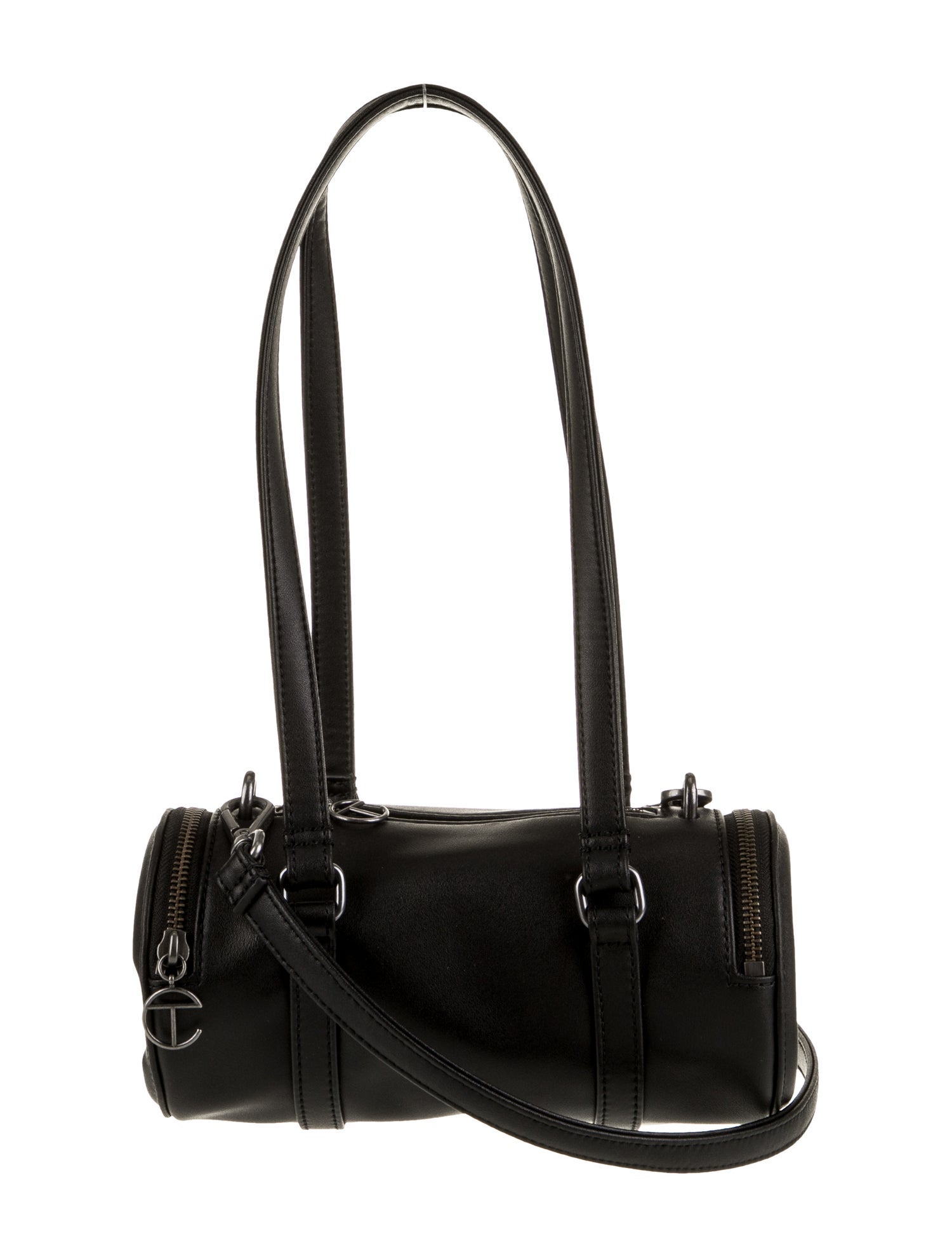Telfar Vegetarian Leather Small Black Duffle Bag Small