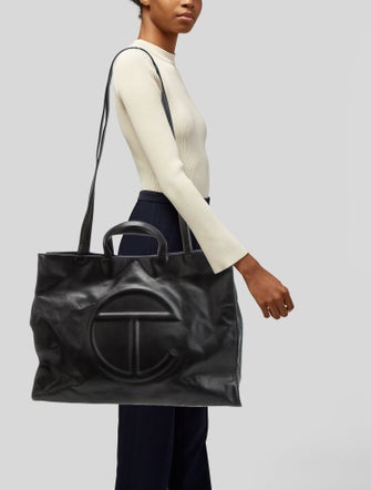 Telfar Vegan Leather 'Black' Shopping Large
