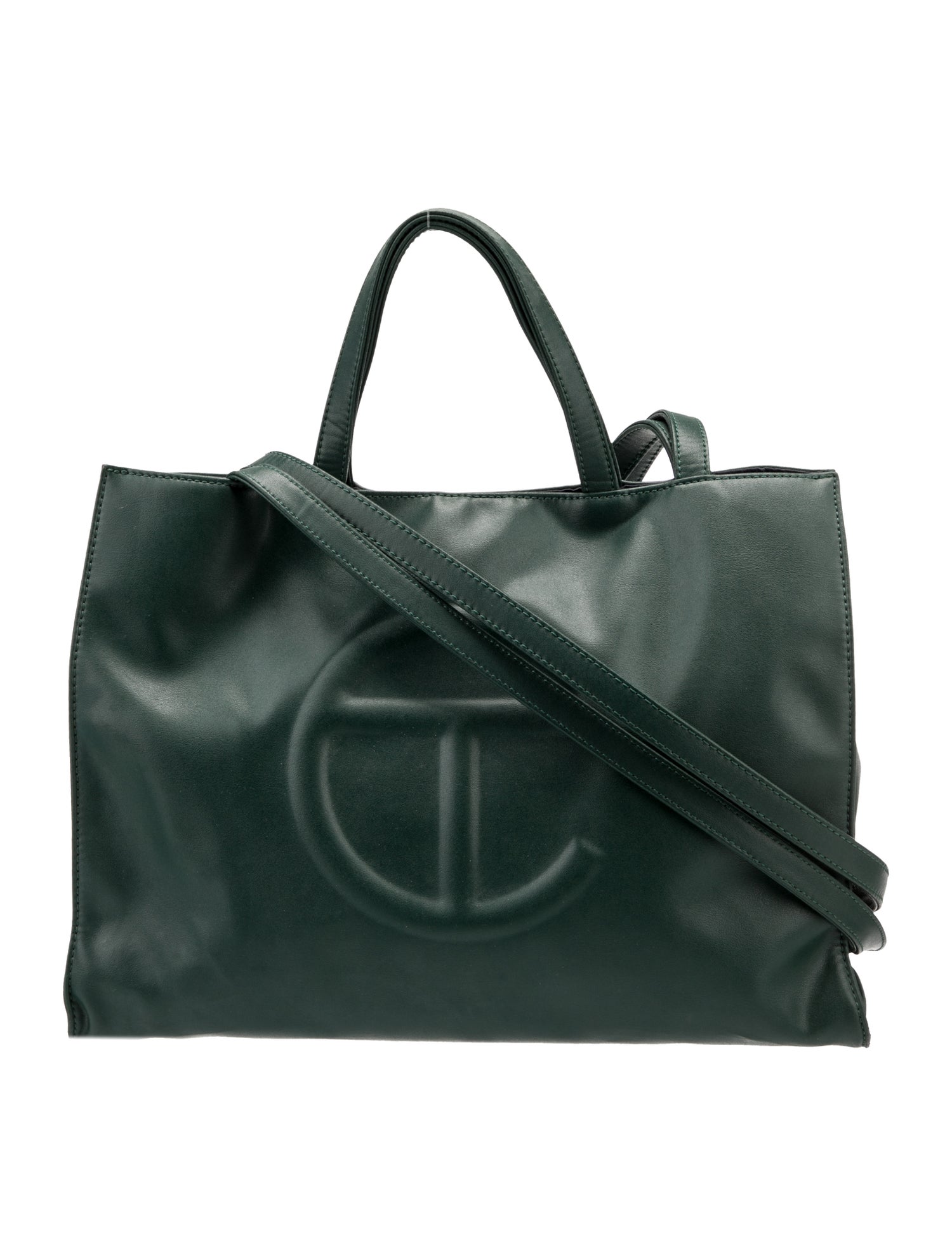 Telfar Vegan Leather 'Dark Olive' Shopping Medium