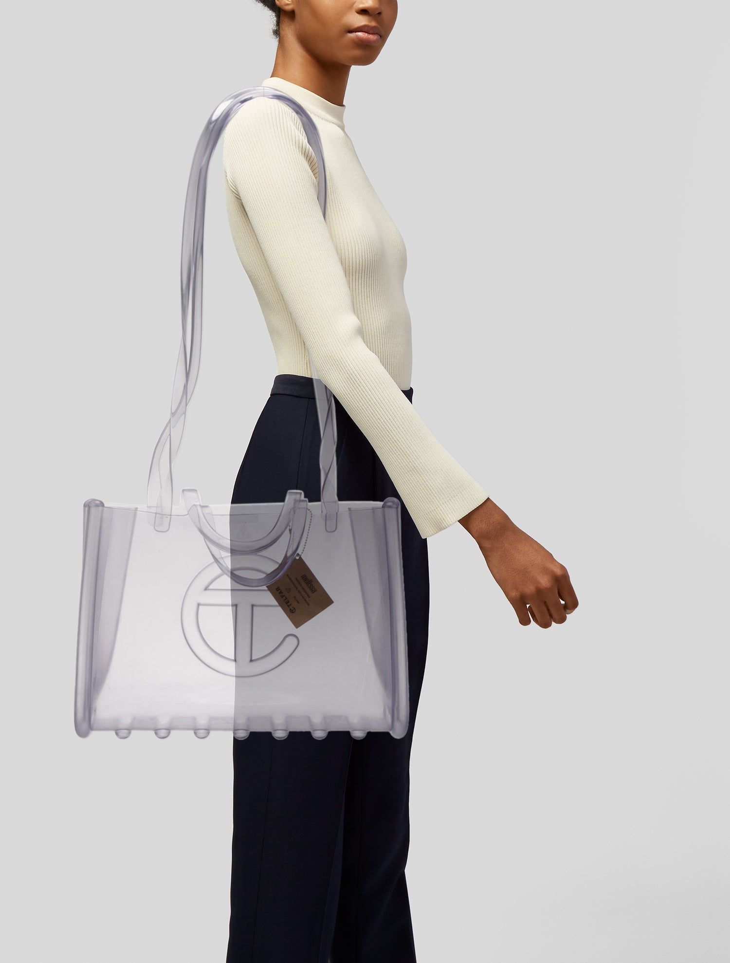 Melissa x TELFAR PVC 'Clear' Jelly Shopper Large