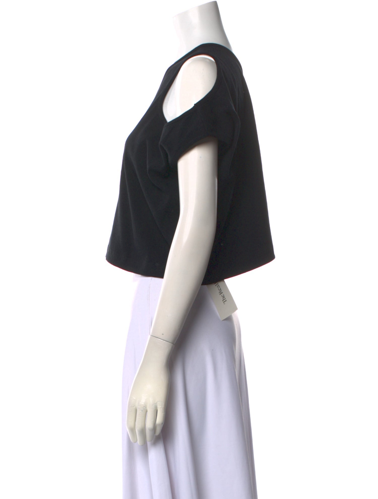 Telfar One-Shoulder Short Sleeve Crop Top