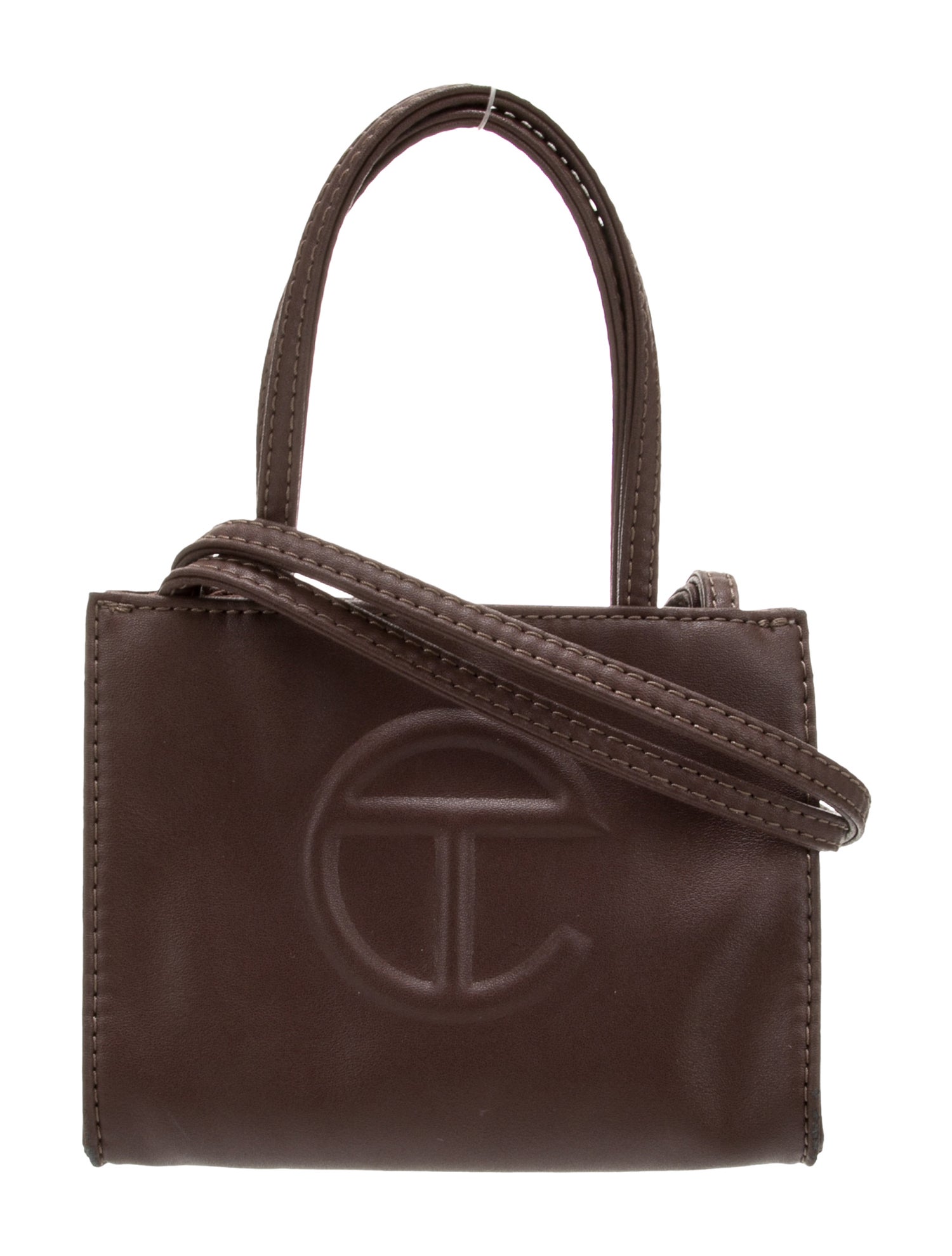 Telfar Vegan Leather Small Chocolate Shopping Bag Small
