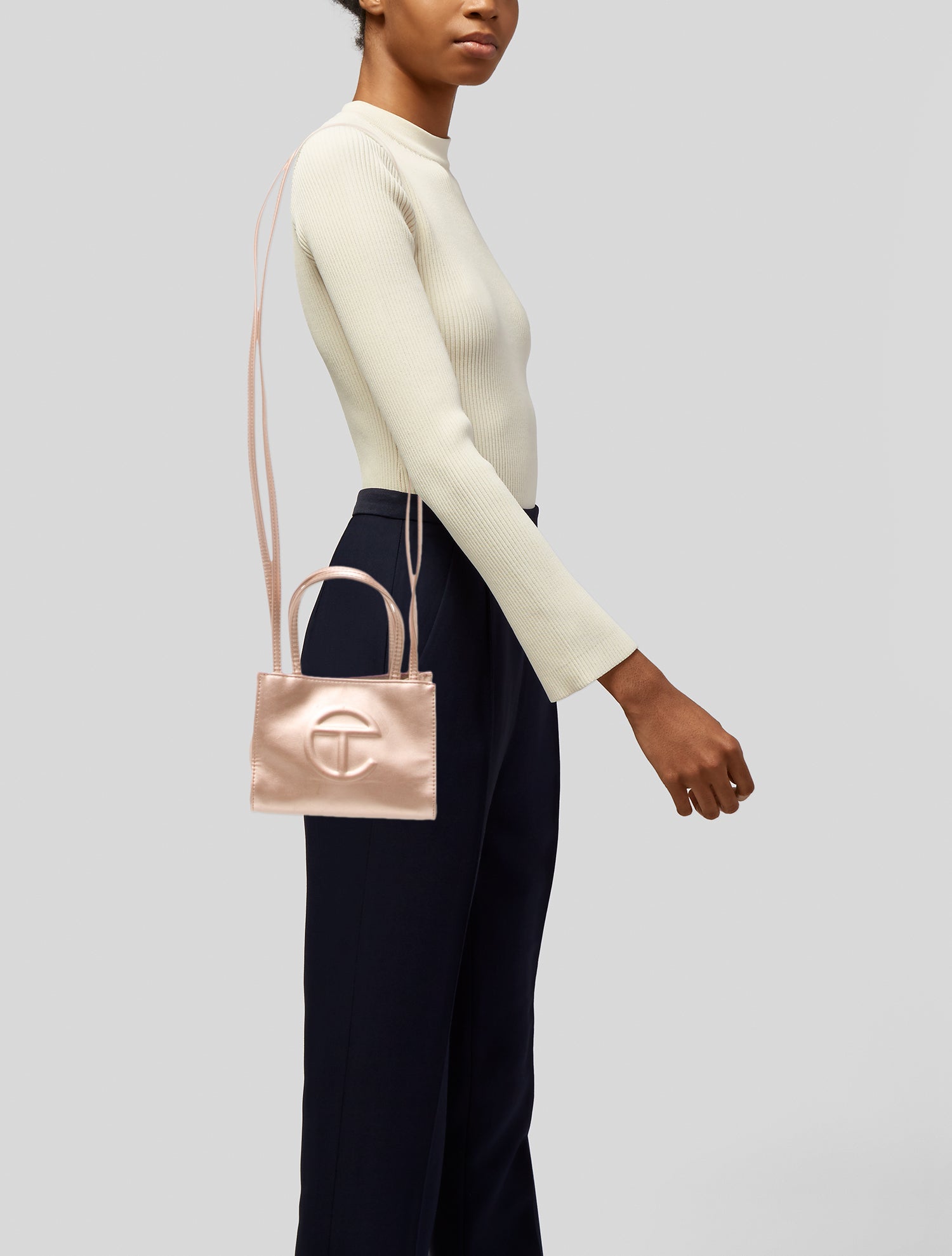 Telfar Leather Top Handle Bag