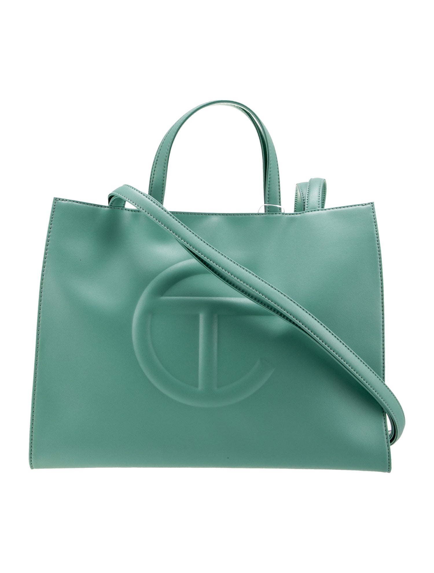 Telfar Vegan Leather Medium Sage Shopping Bag Medium w/ Tags