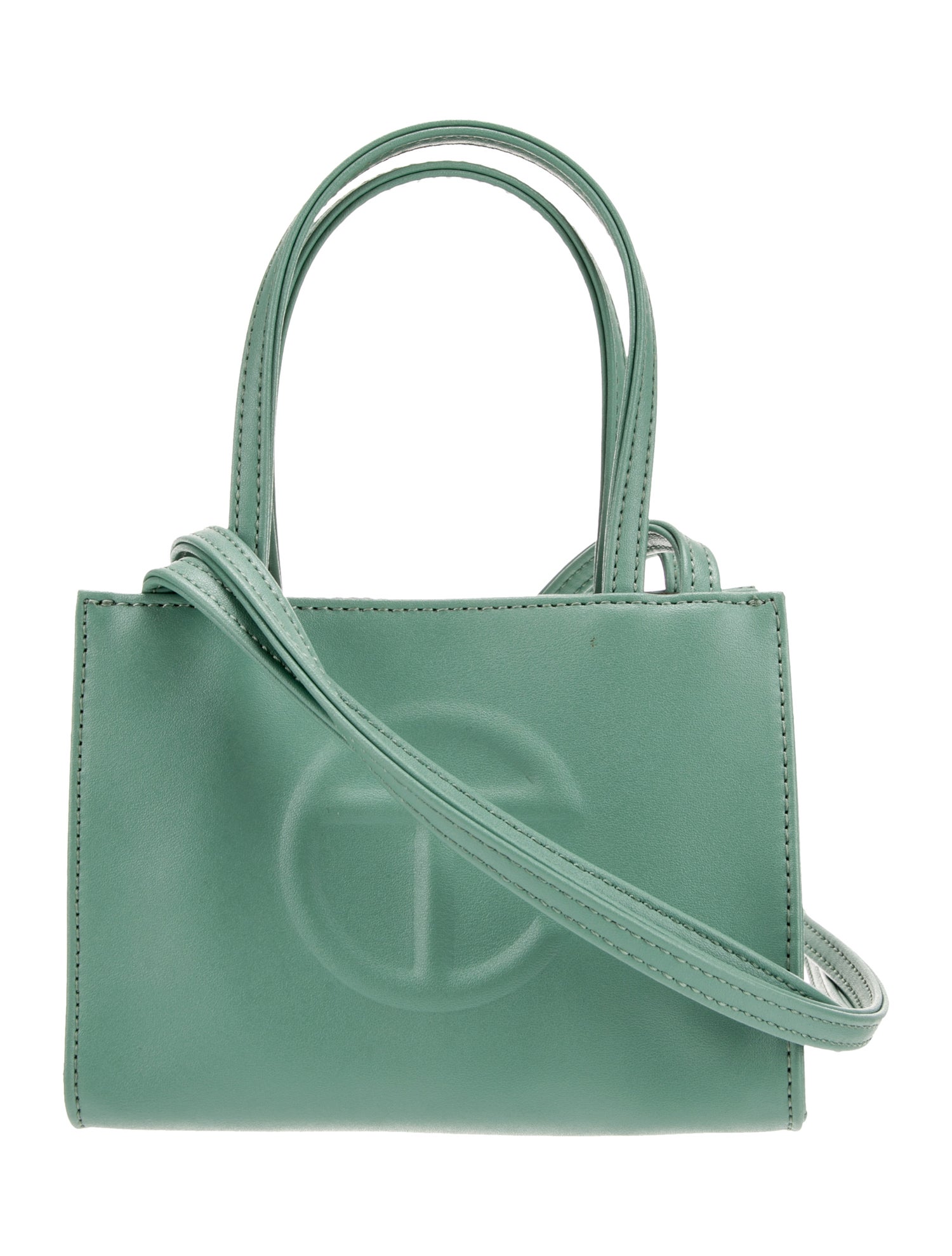 Telfar Vegan Leather Small Sage Shopping Bag Small