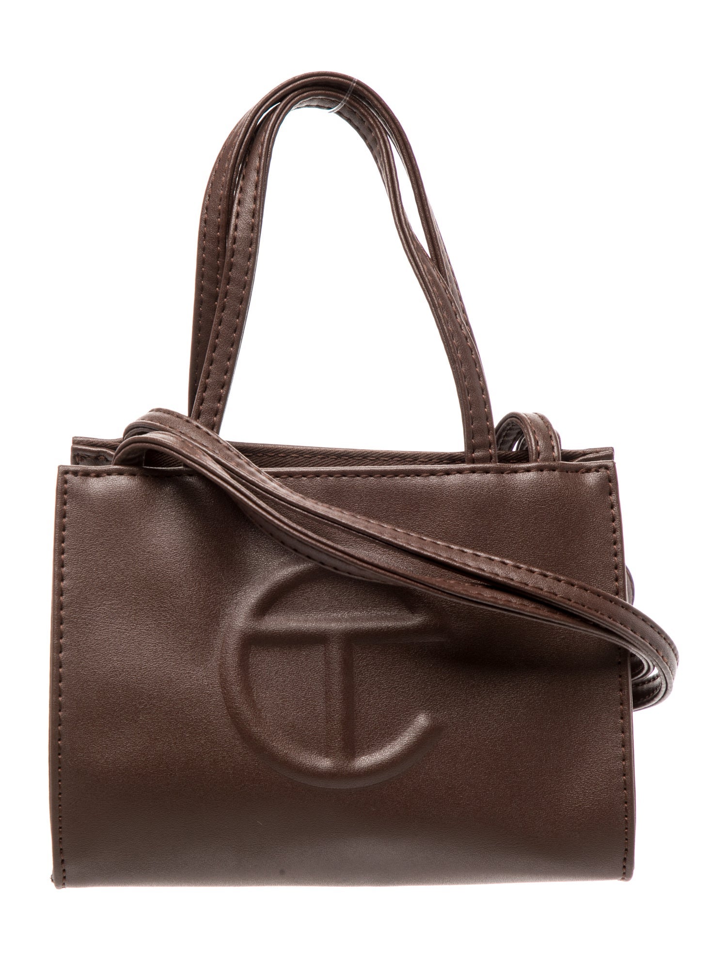 Telfar Leather Top Handle Bag Small