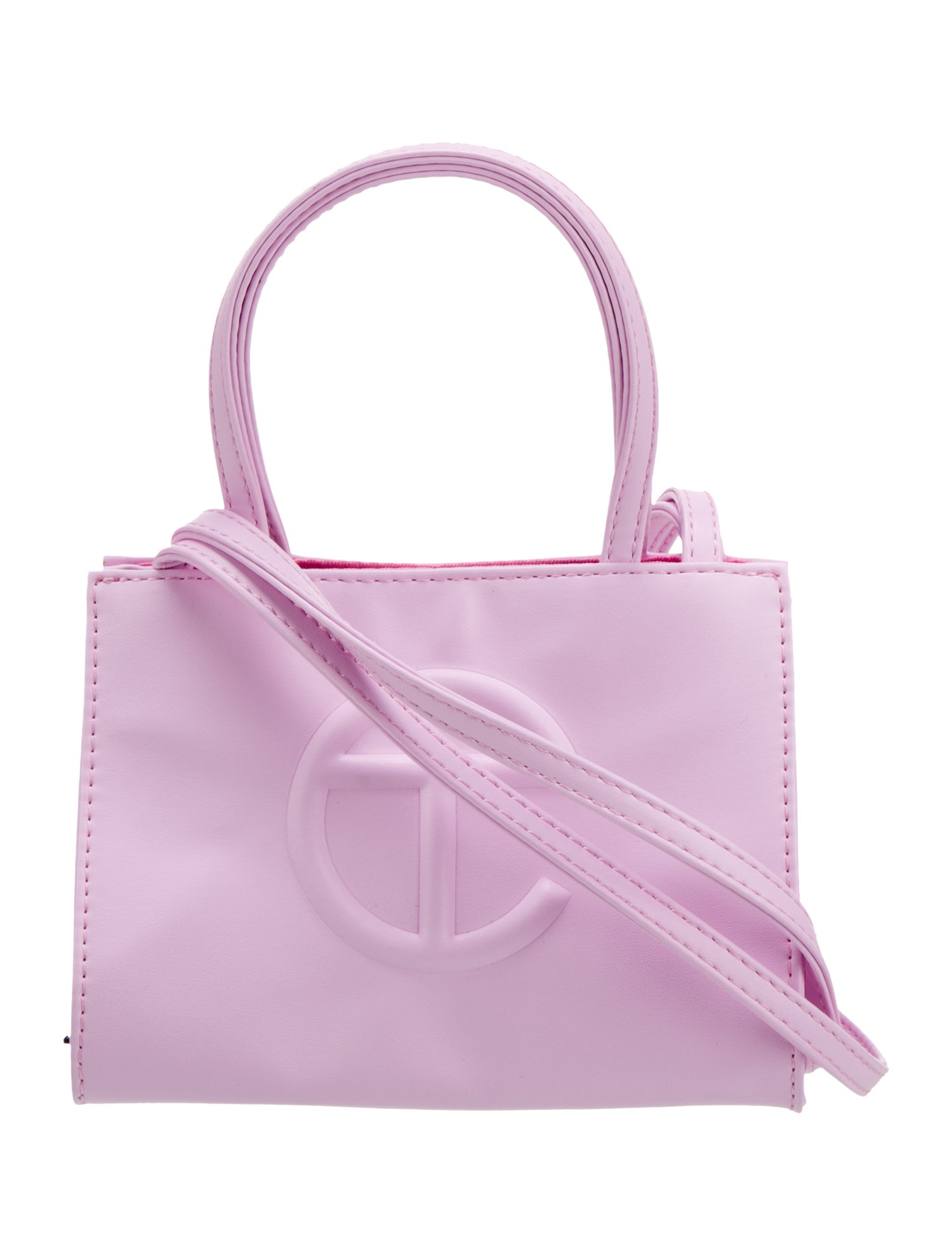 Telfar Vegan Leather Small Bubblegum Shopping Bag Small