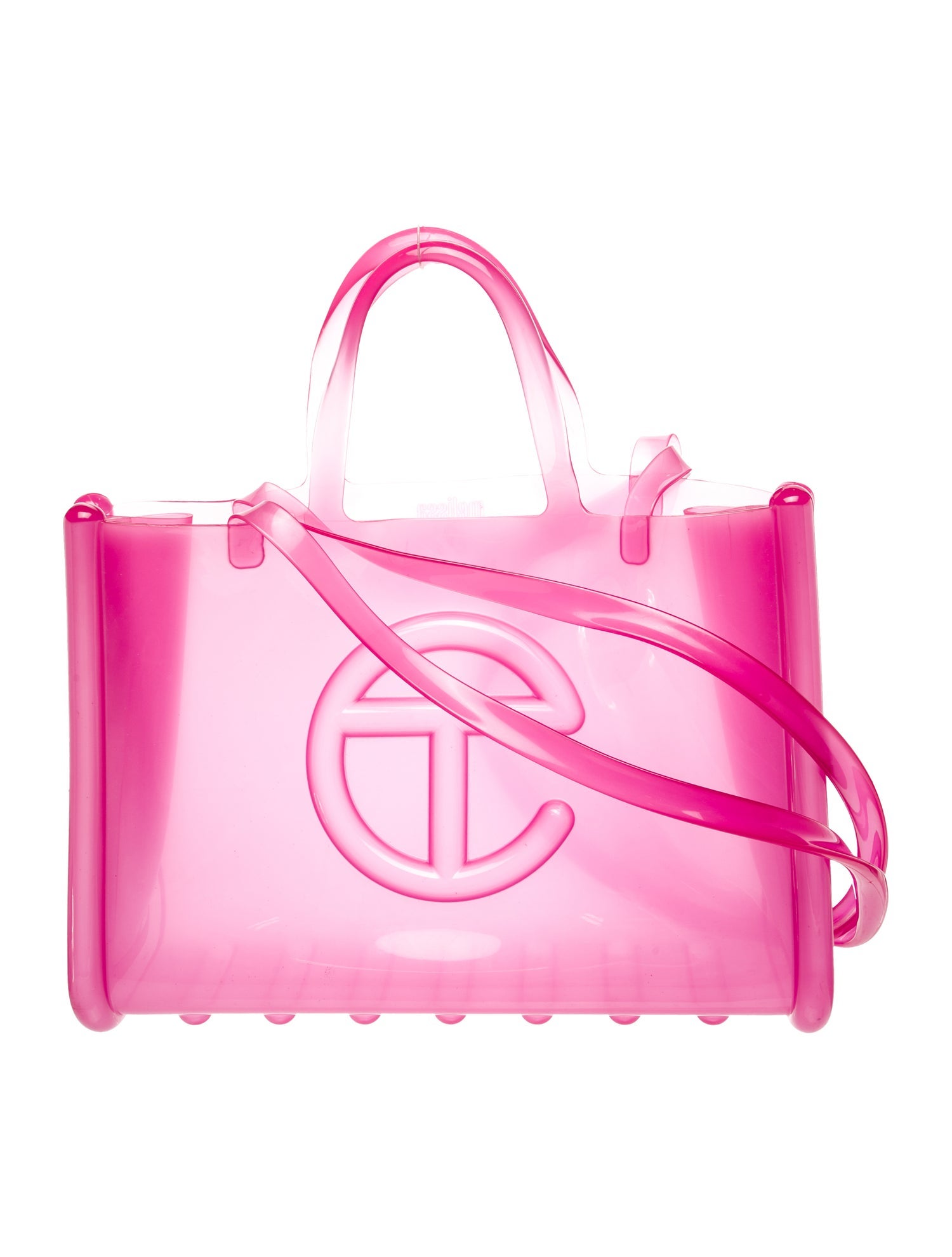 Melissa x TELFAR PVC Large Clear Pink Jelly Shopper Large