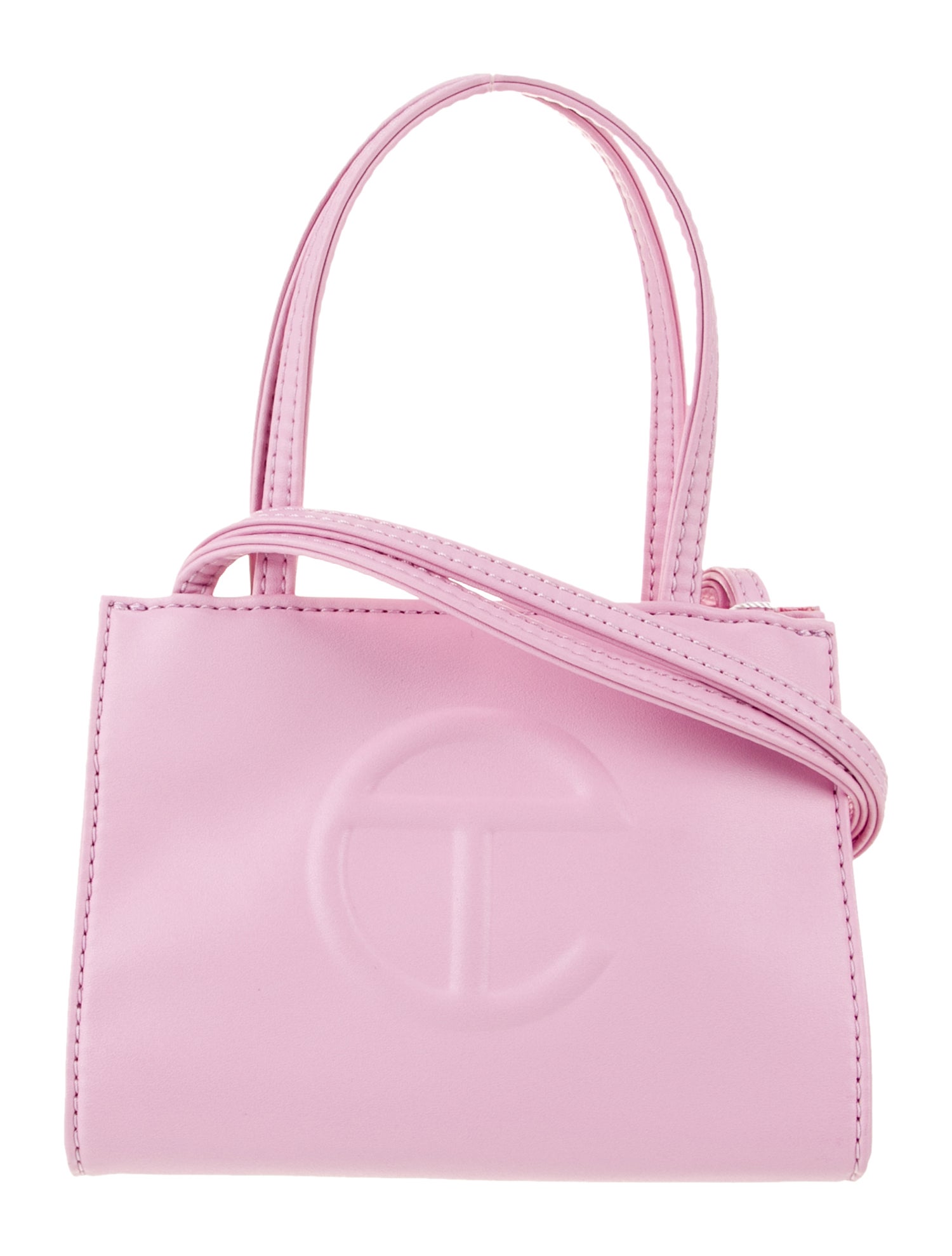 Telfar Vegan Leather Small Bubblegum Shopping Bag Small