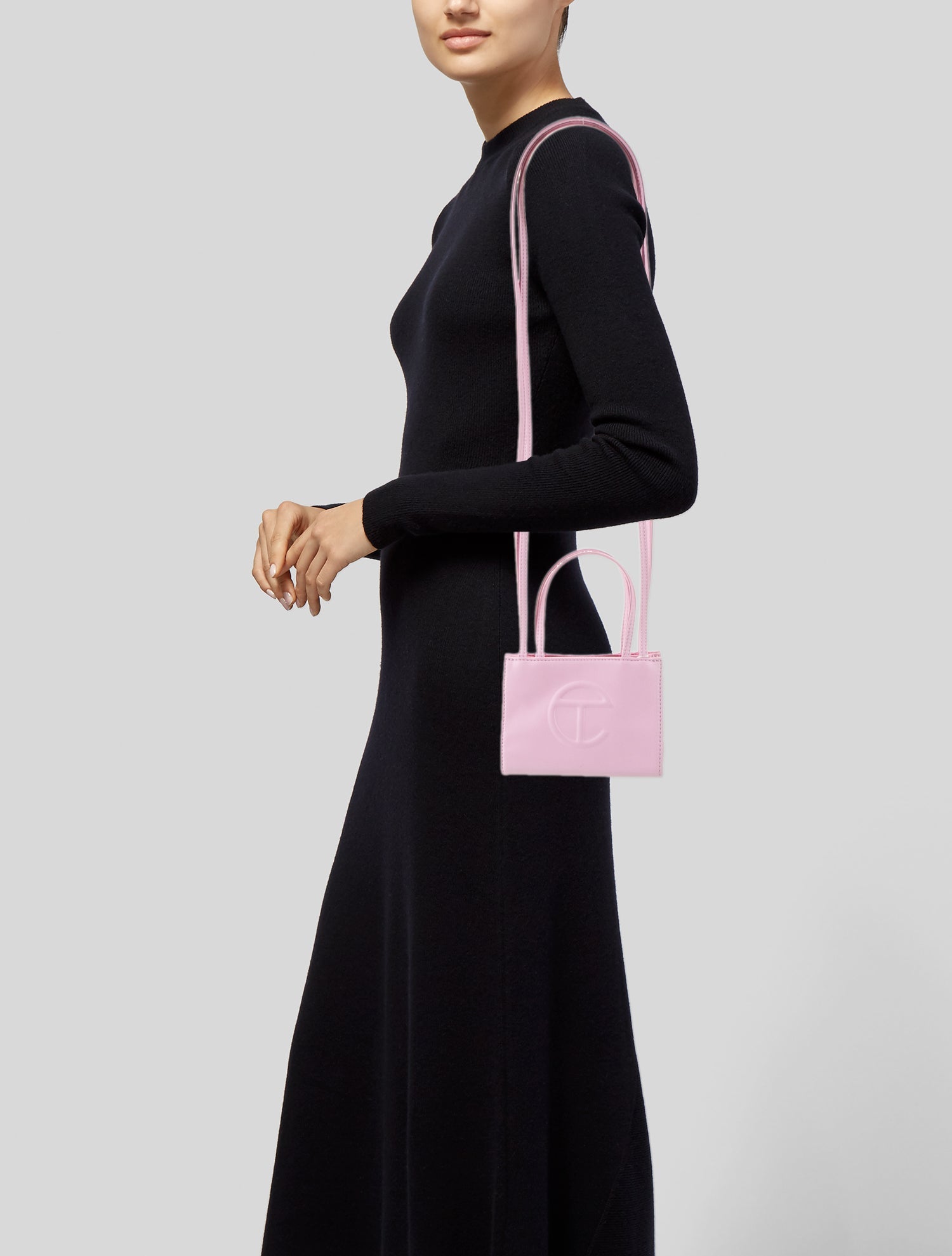 Telfar Vegan Leather Small Bubblegum Shopping Bag Small