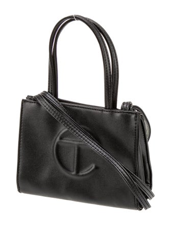 Telfar Vegan Leather Black Shopping Bag Small