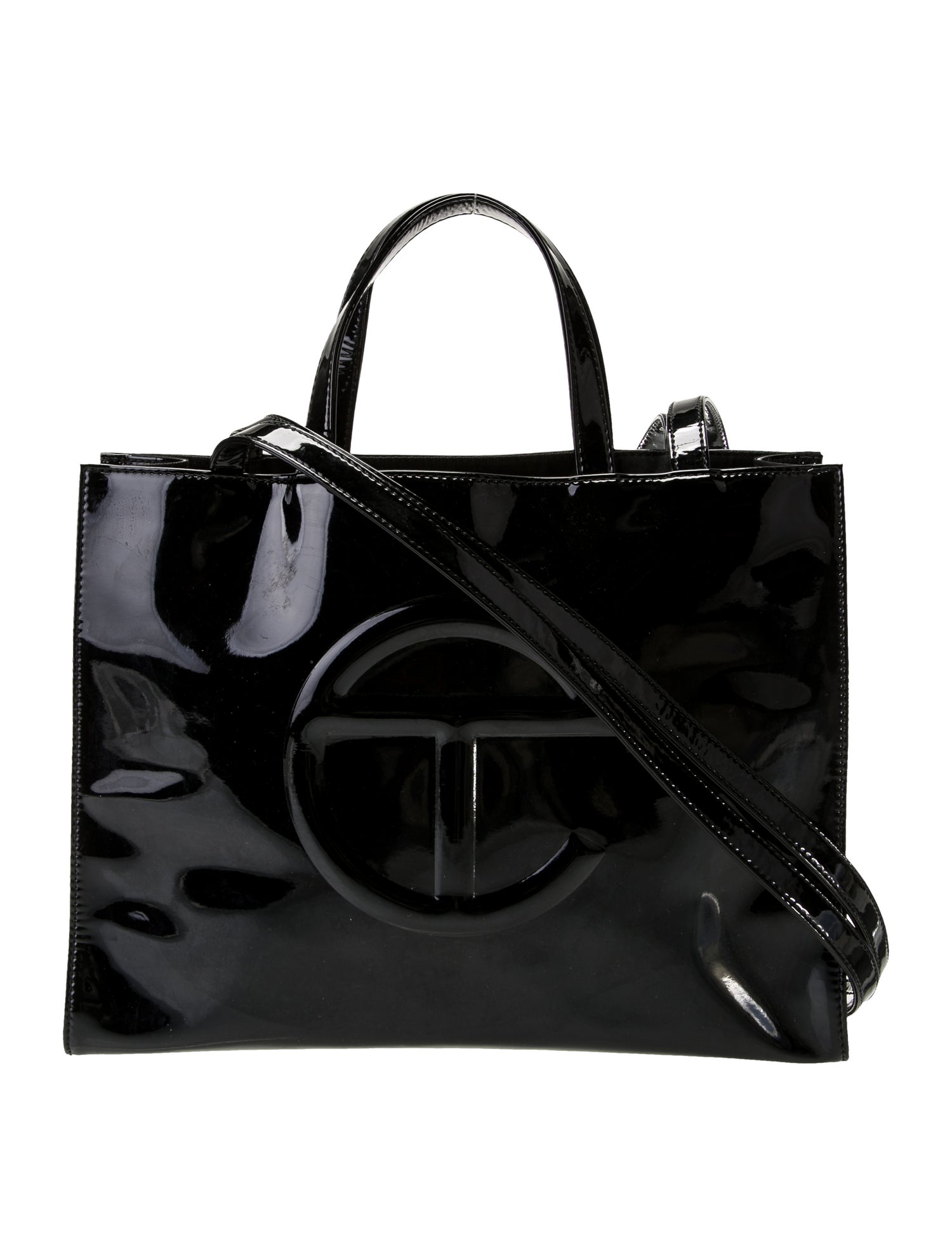 Telfar Vegan Patent Leather Top Handle Bag w/ Tags