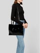 Telfar Vegan Patent Leather Patent Black Shopping Bag Medium