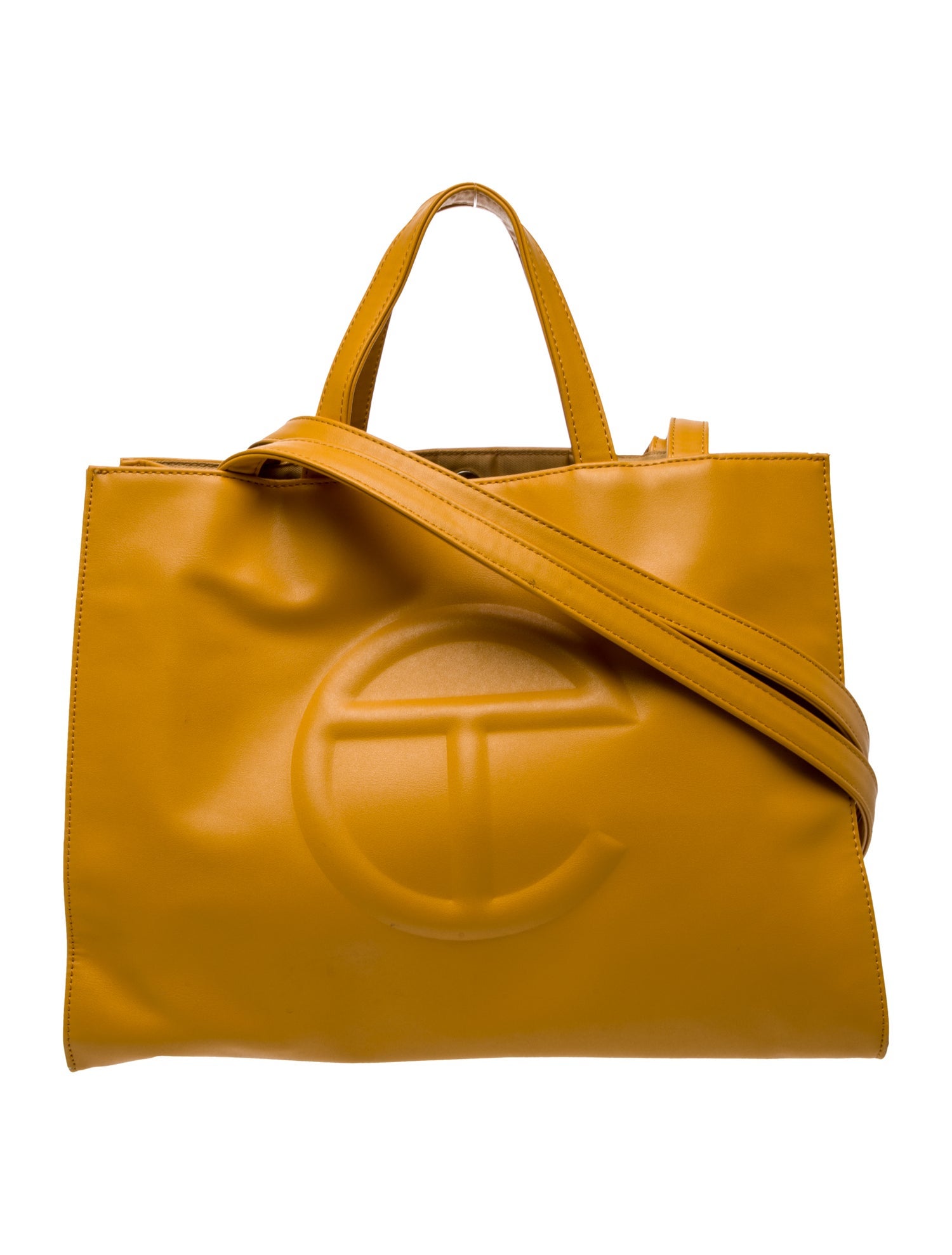 Telfar Vegan Leather Mustard Shopping Medium