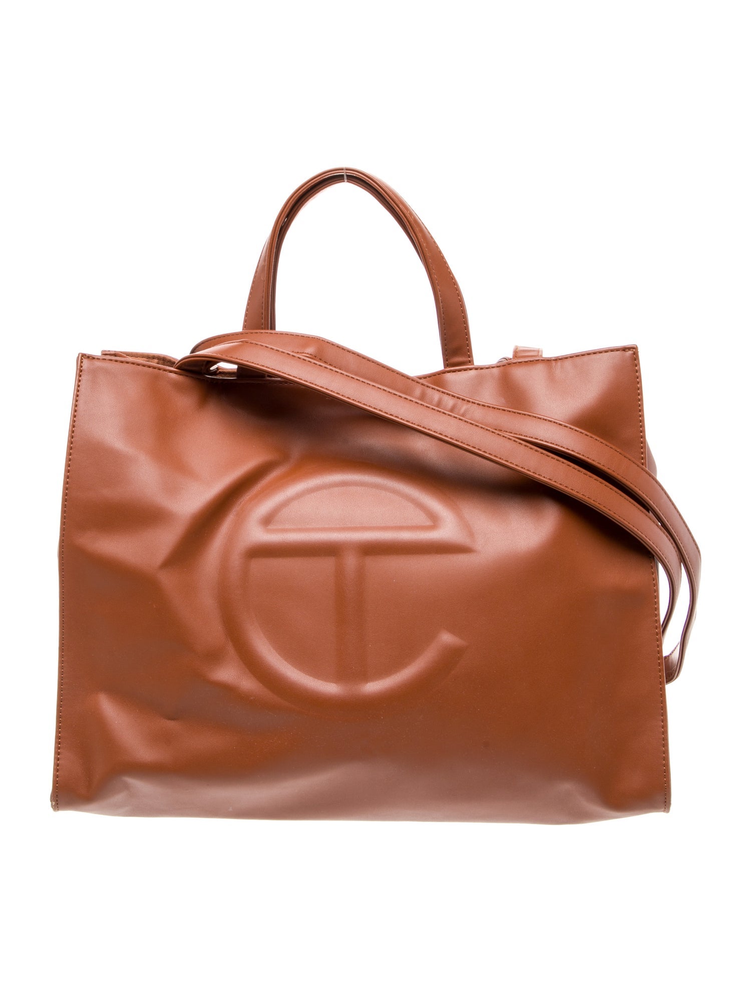 Telfar Vegan Leather 'Tan' Shopping Medium
