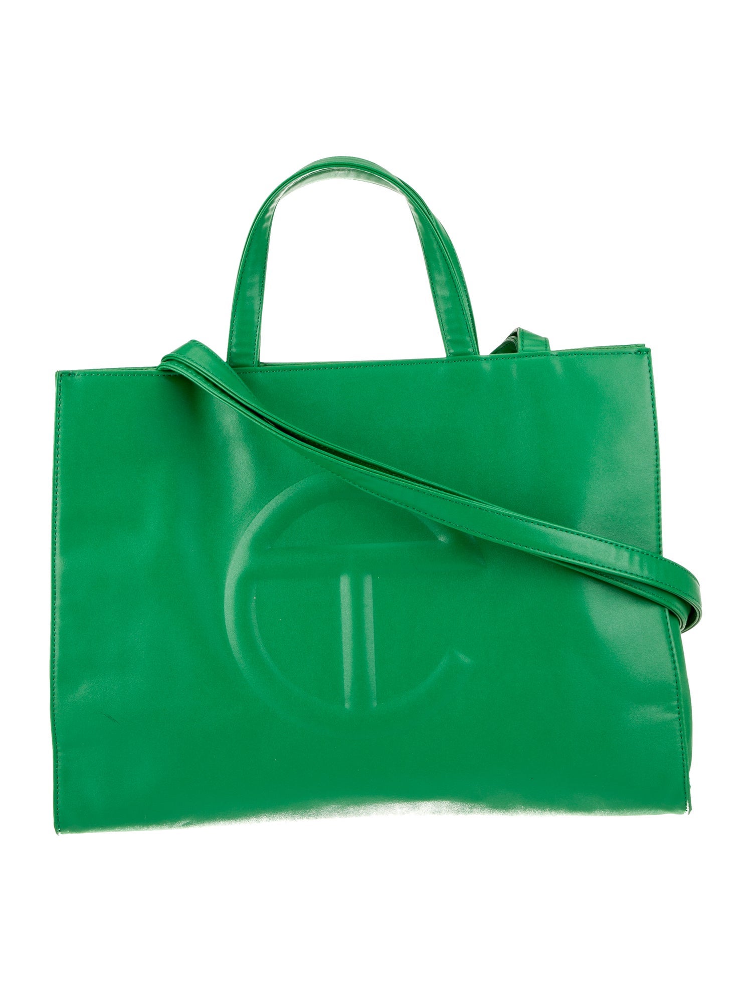 Telfar Vegan Leather Greenscreen Shopping Bag Medium