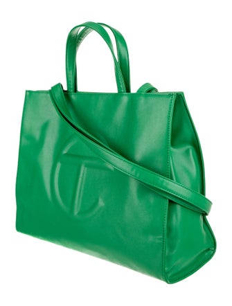 Telfar Vegan Leather Greenscreen Shopping Bag Medium
