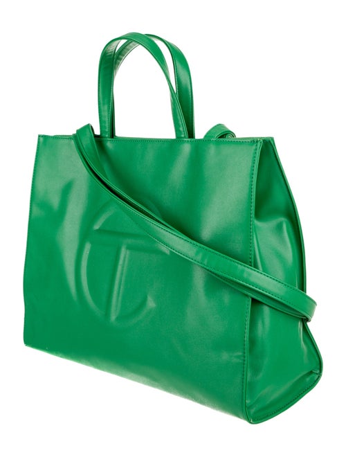 Telfar Vegan Leather Greenscreen Shopping Bag Medium