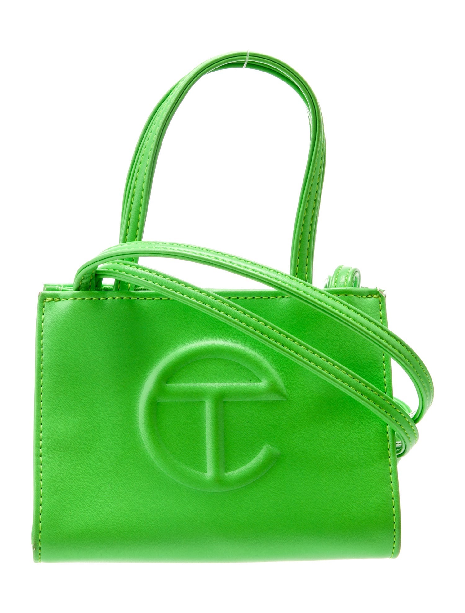 Telfar Vegan Leather 'Highlighter Green' Shopping Small