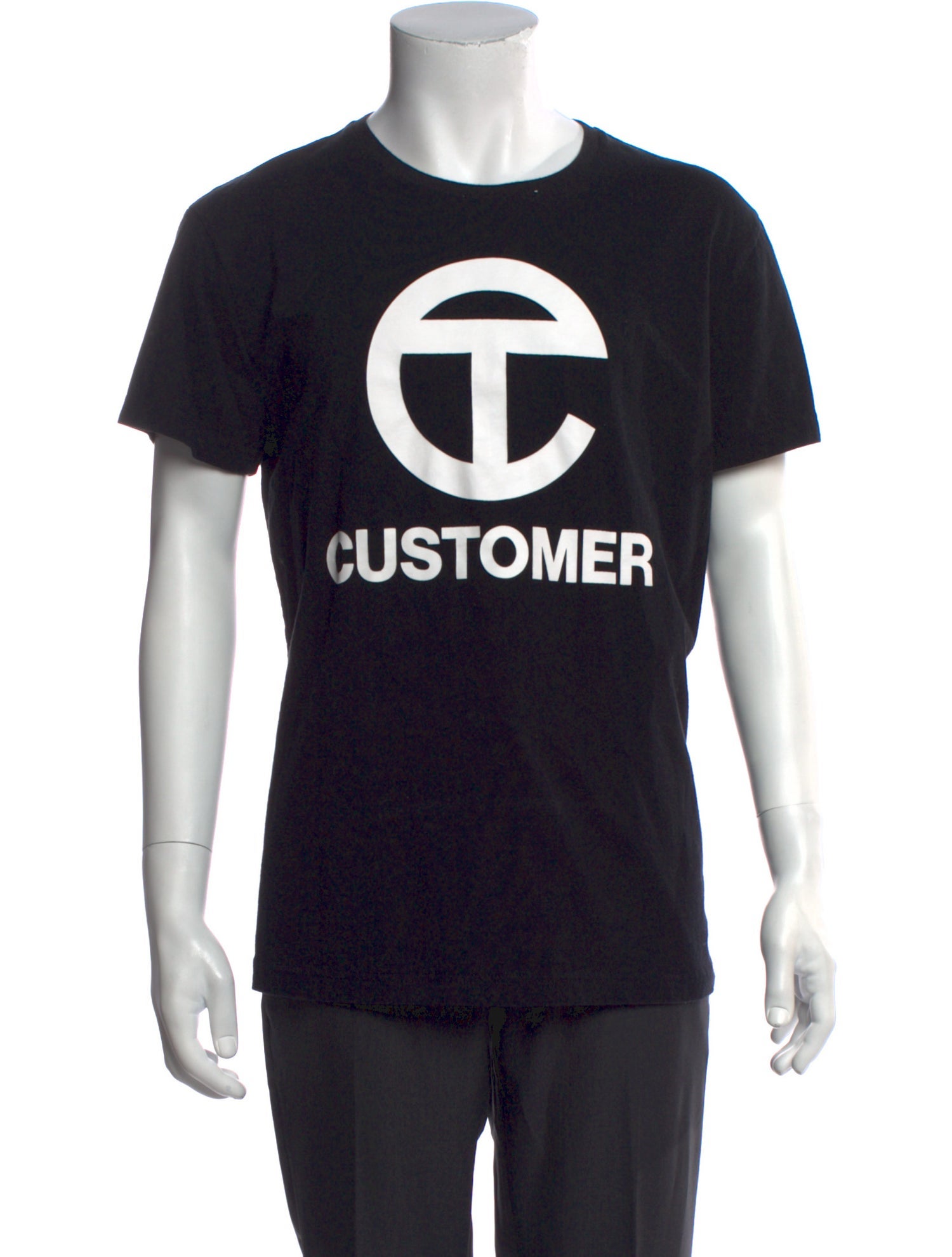 Telfar Graphic Print Crew Neck T-Shirt