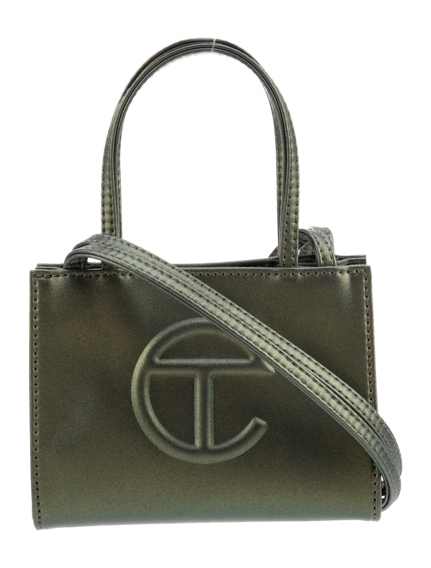 Telfar Vegan Leather Acid Shopping Bag Small