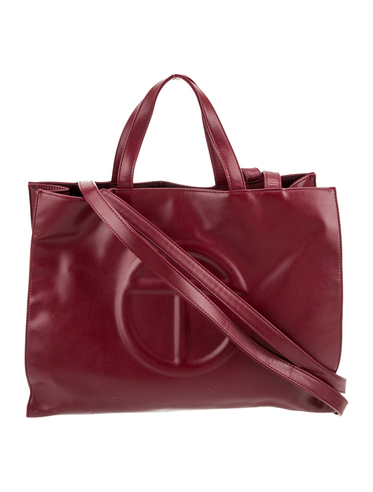 Telfar Signature Oxblood Shopping Bag Large